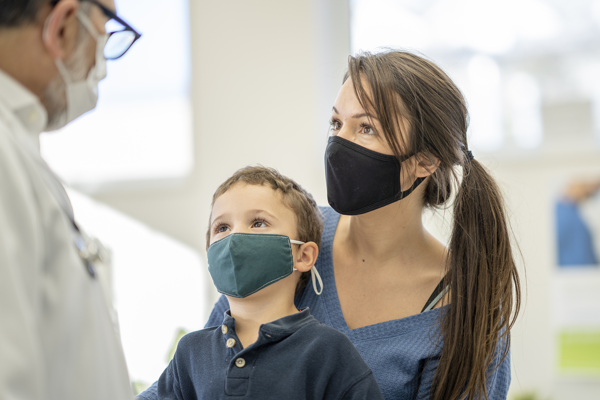 masked paediatrician appointment