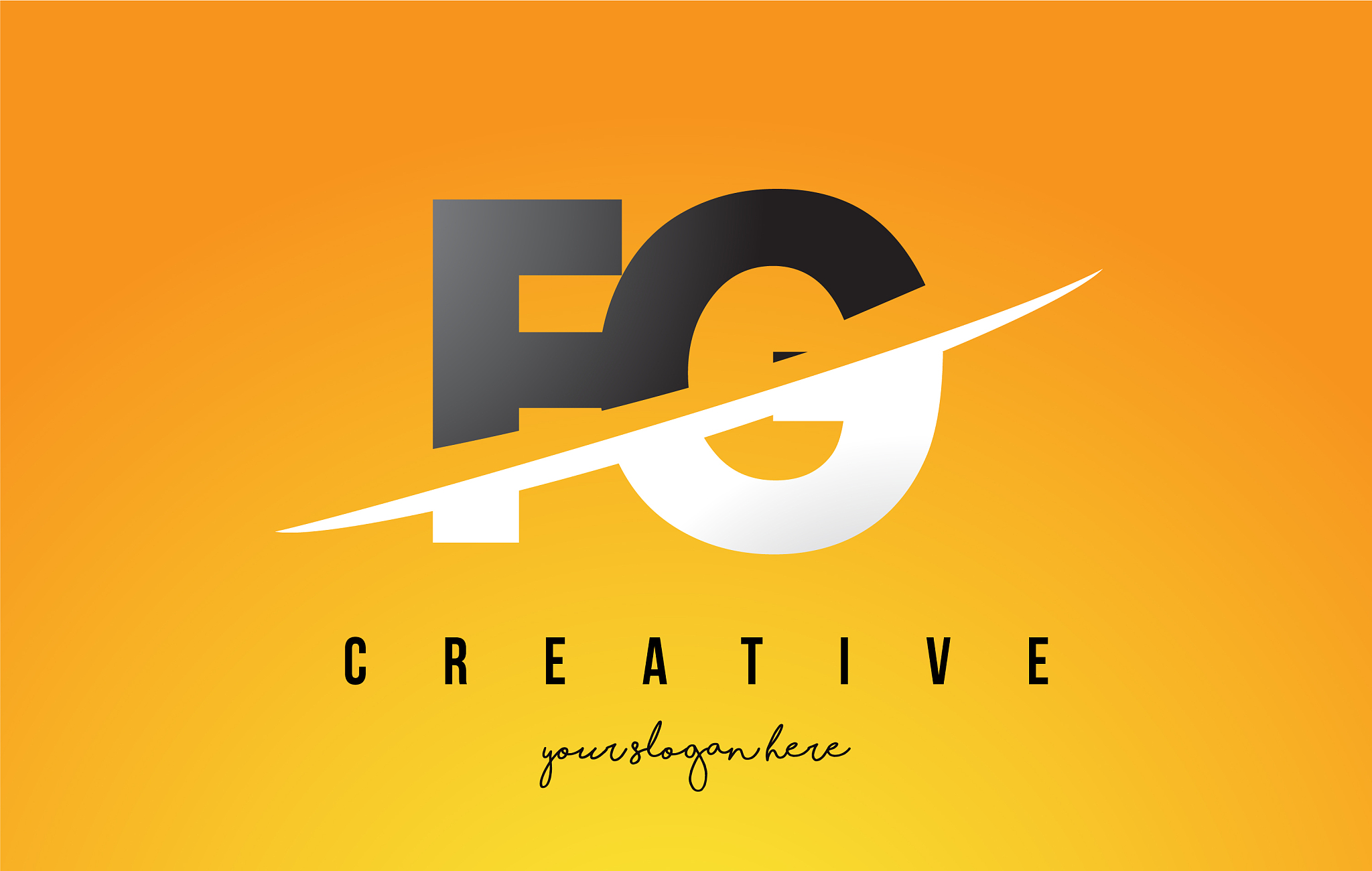 fg f g letter modern logo design with yellow