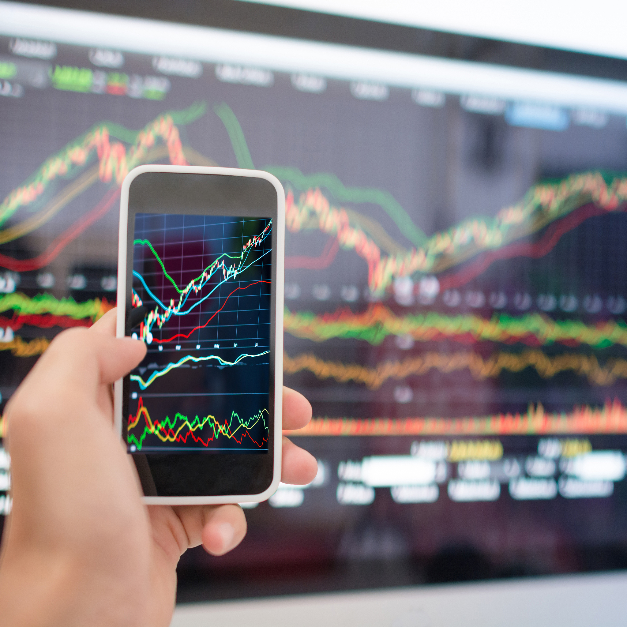 business analysis stock market and finance economic in office