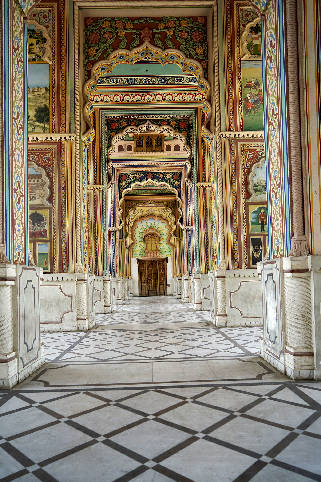 beautiful mughal architecture patrika gate near city jaipur raja