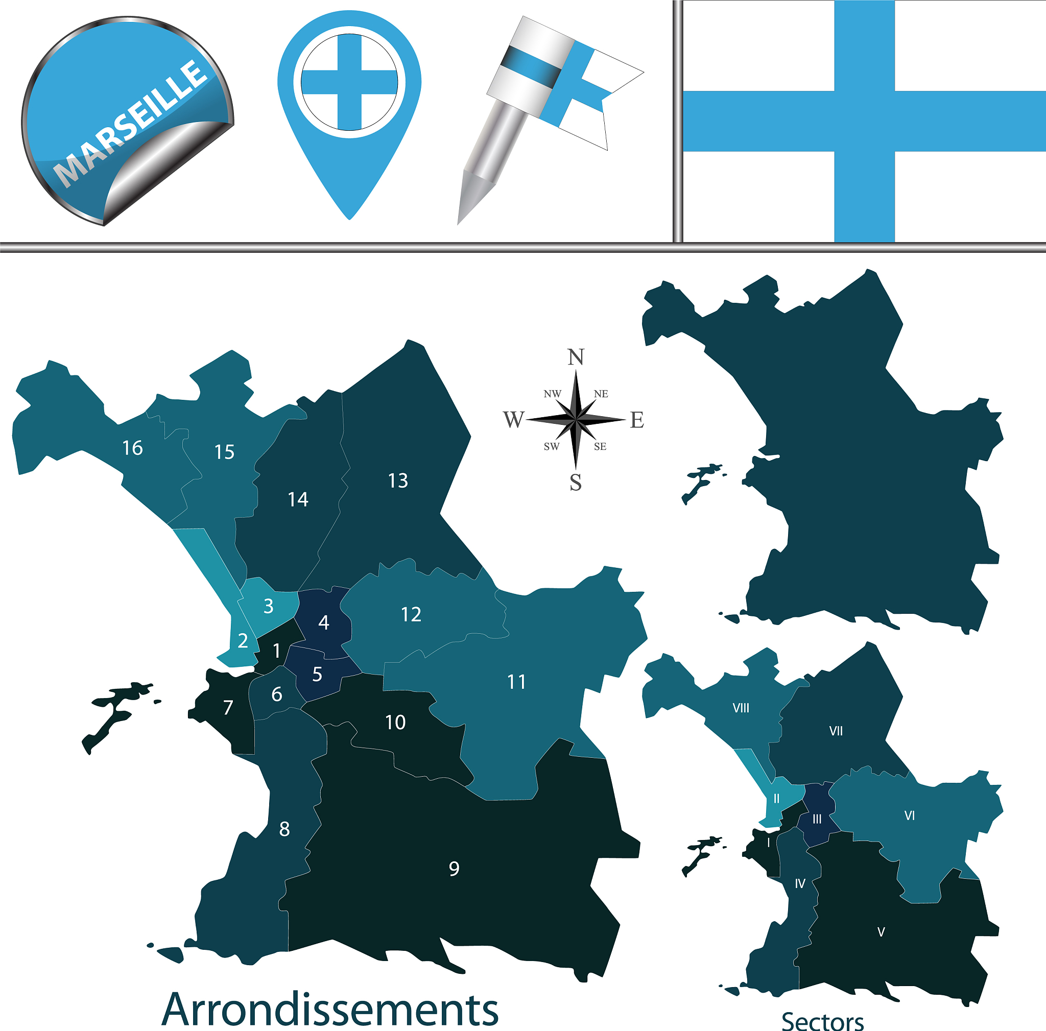 map of marseille france