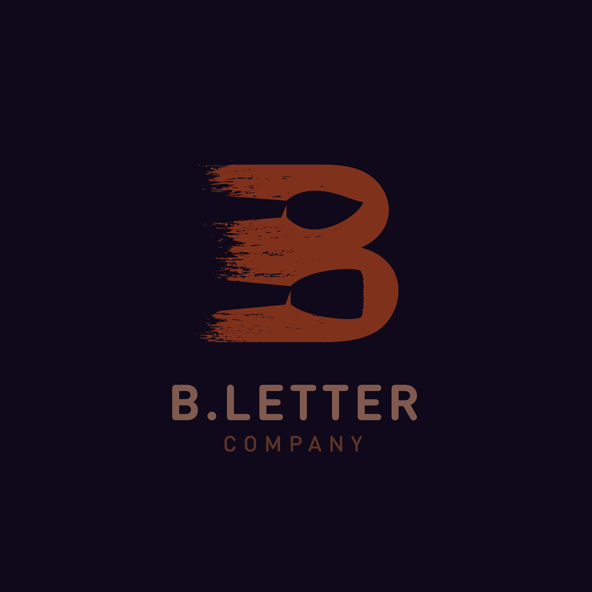 letter b logo design template