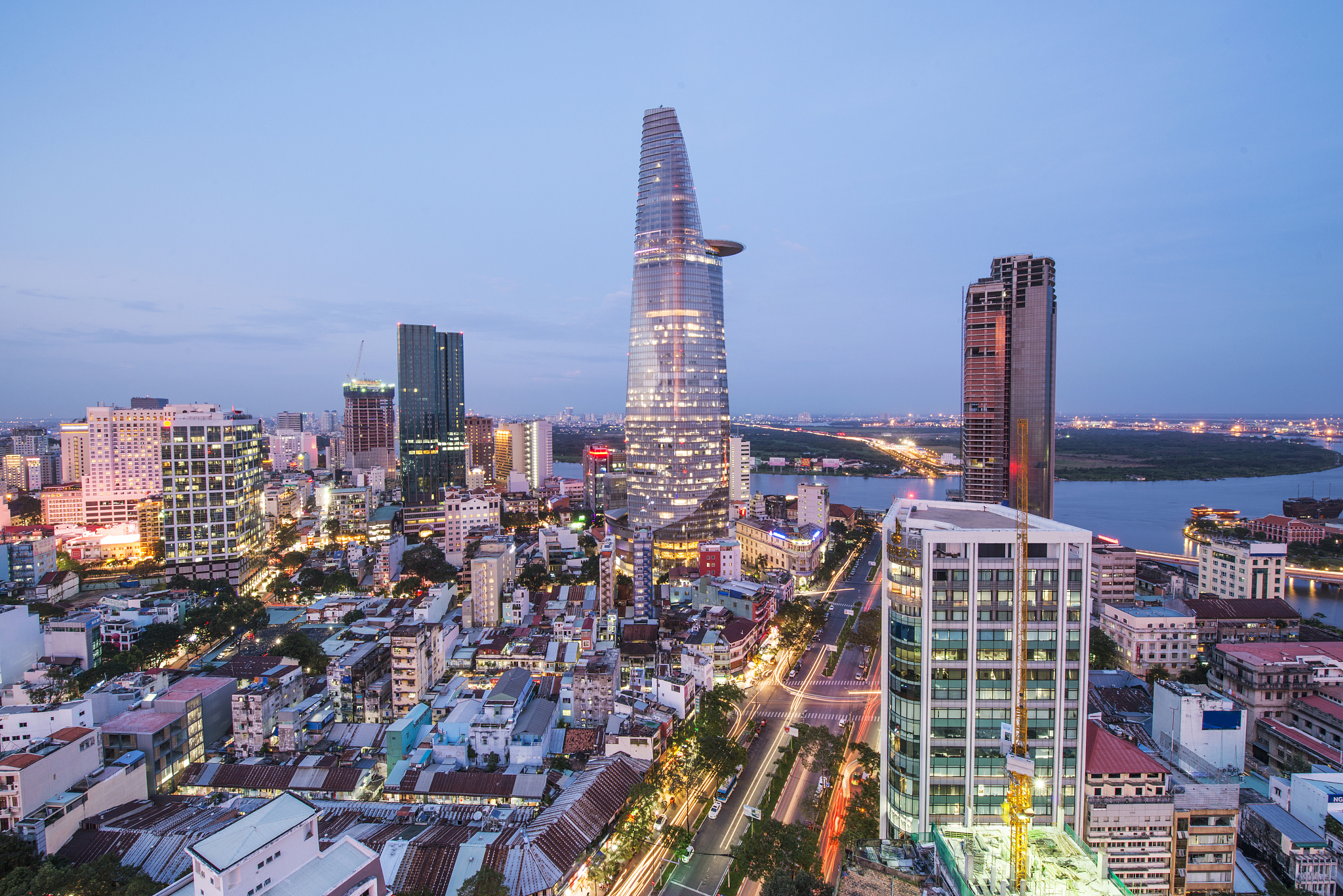 city centre overlooking the saigon port