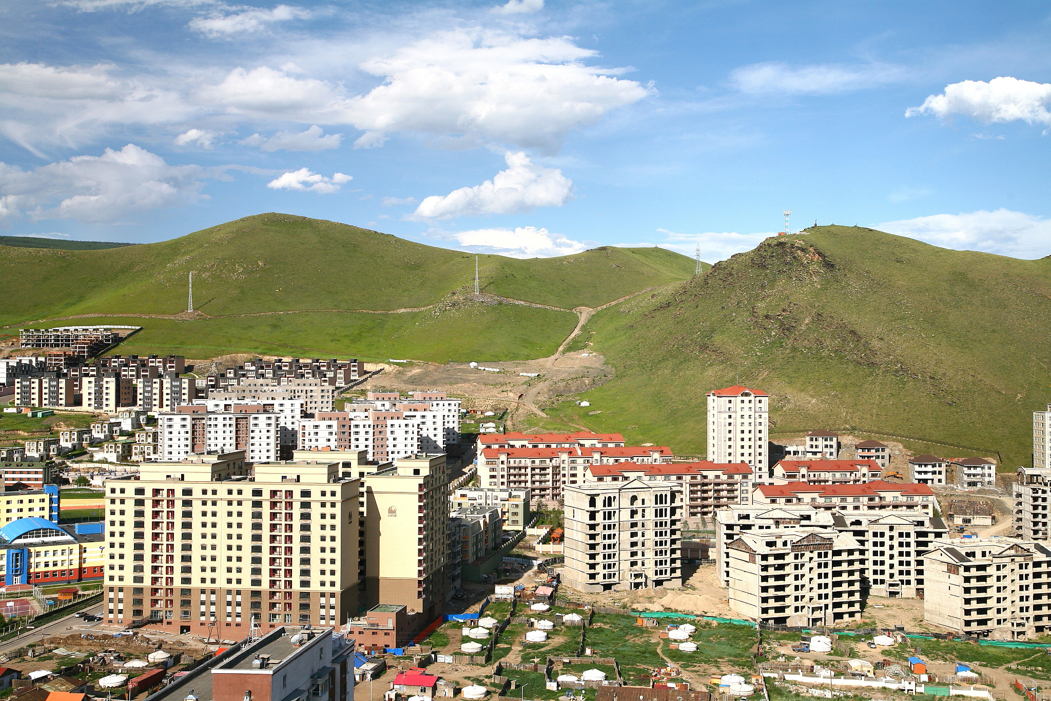the panoramic view of the entire city of ulaanbaatar, mongolia