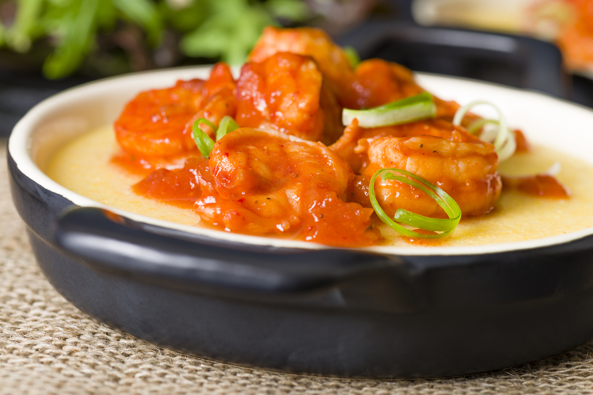 spicy prawns & polenta