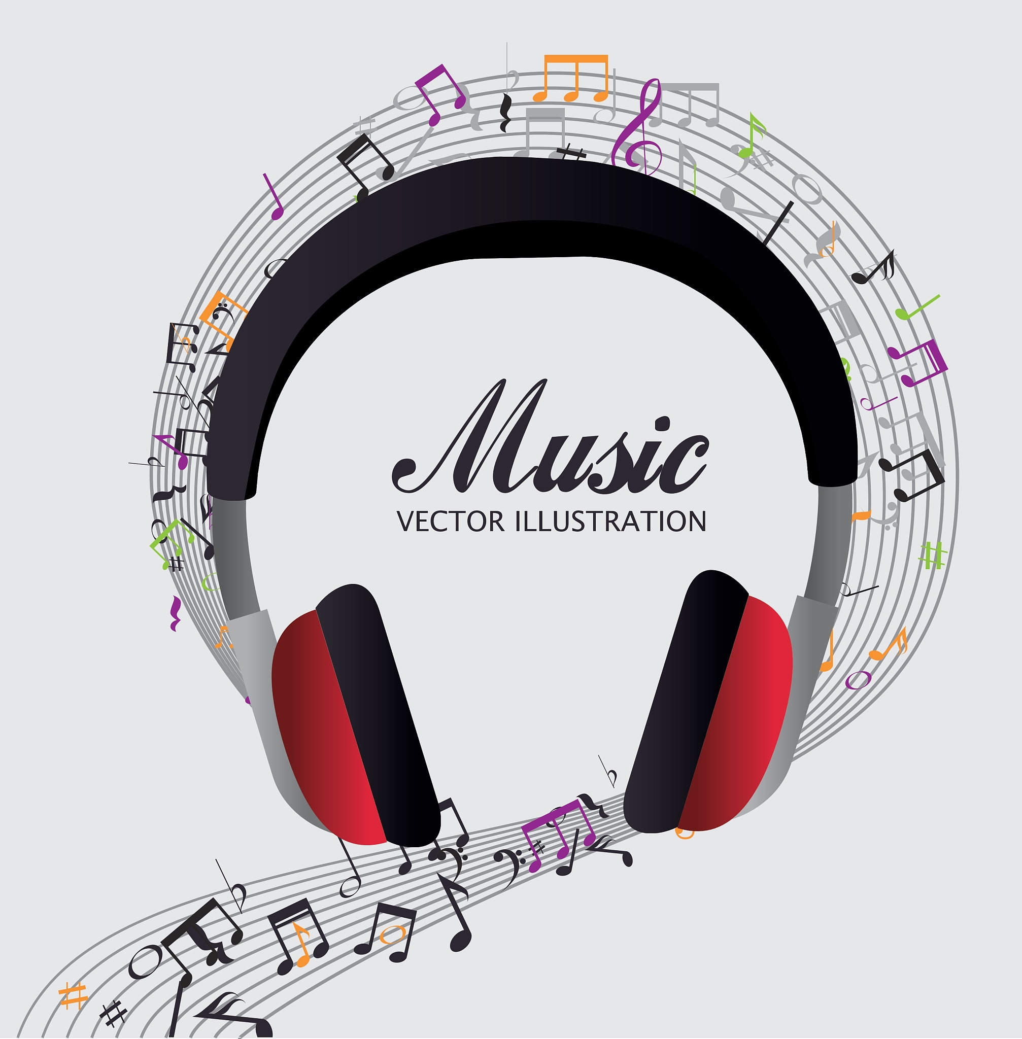 music headphones isolated icon