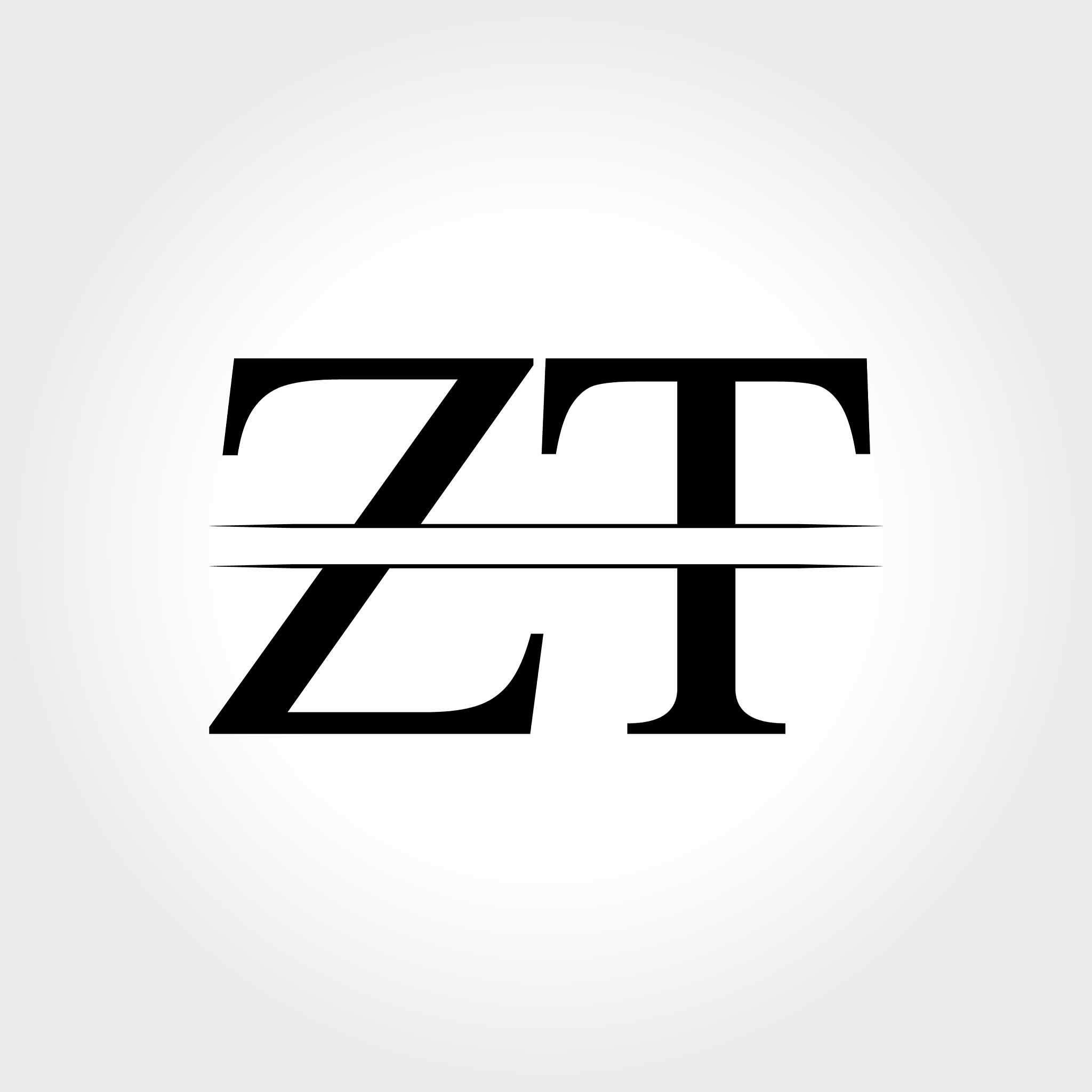 initial zt logo design template creative letter