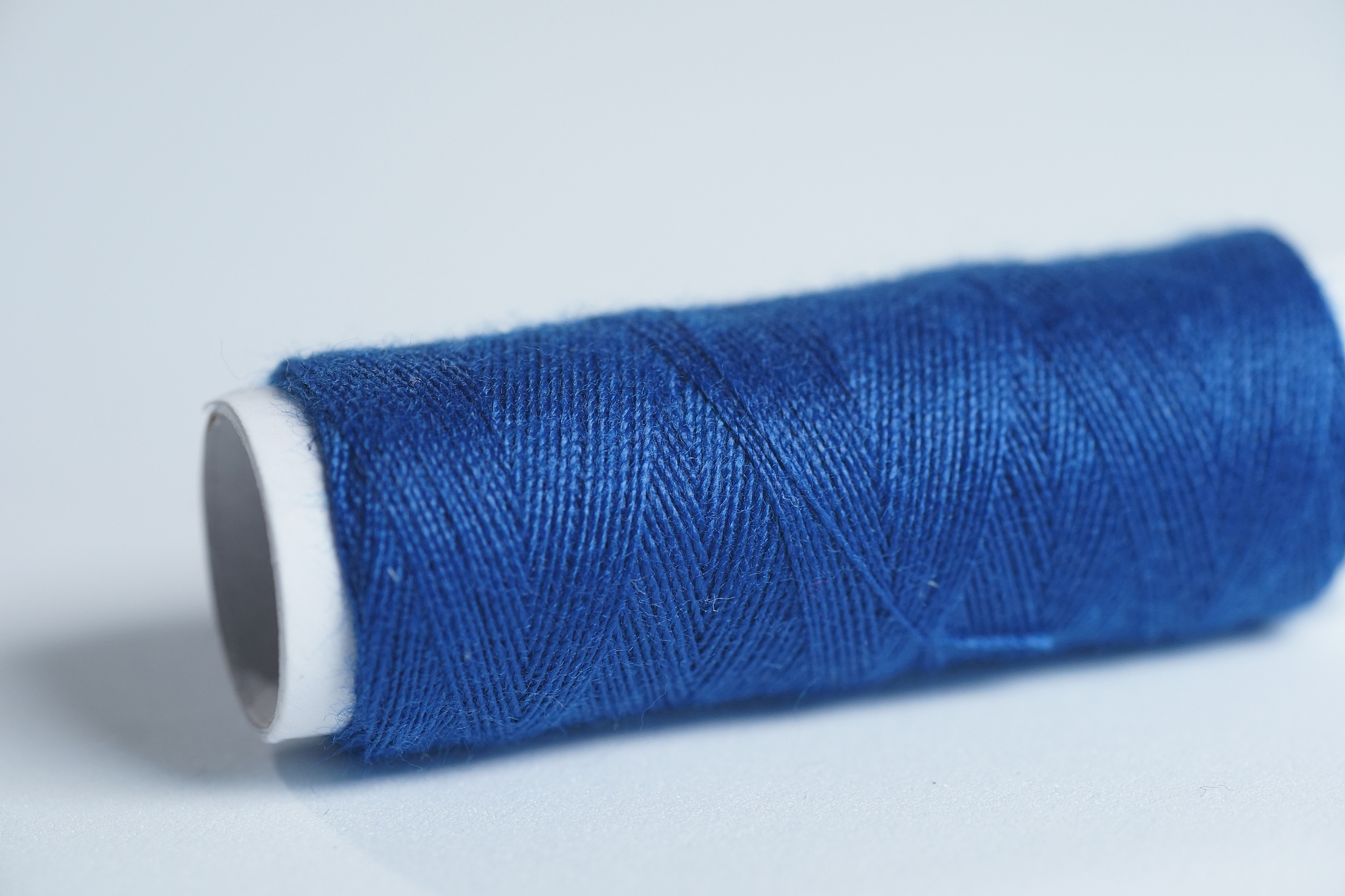 blue sewing thread