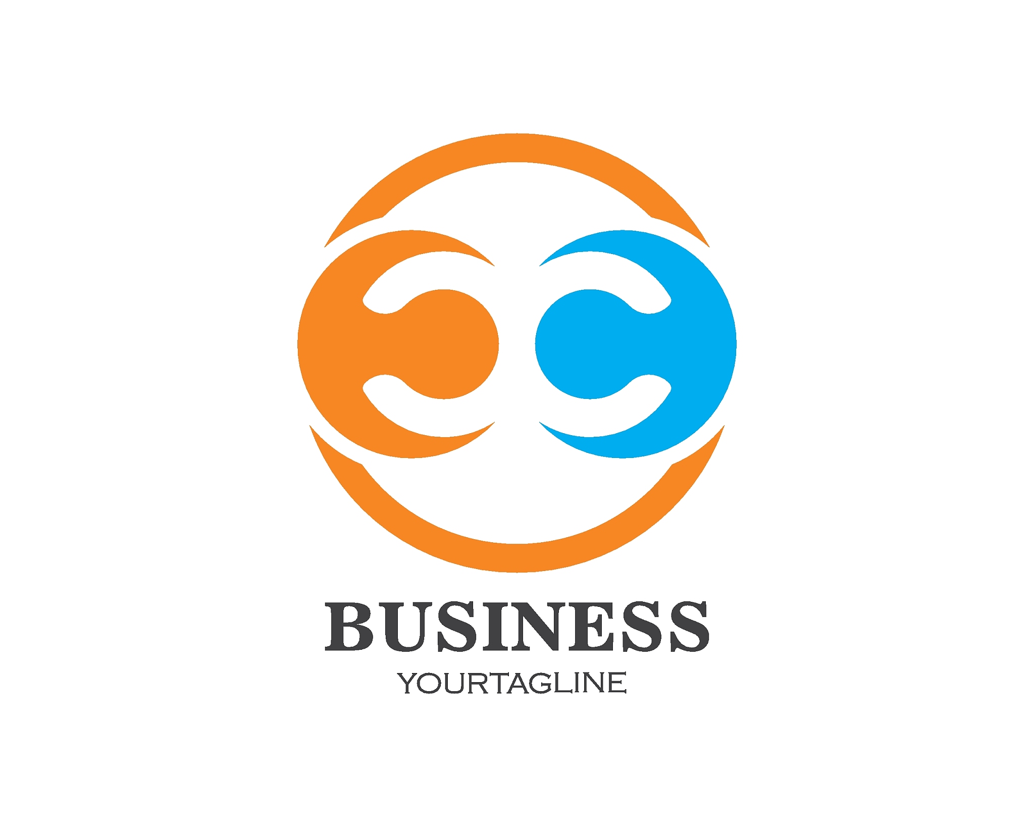 c letter logo business template vector