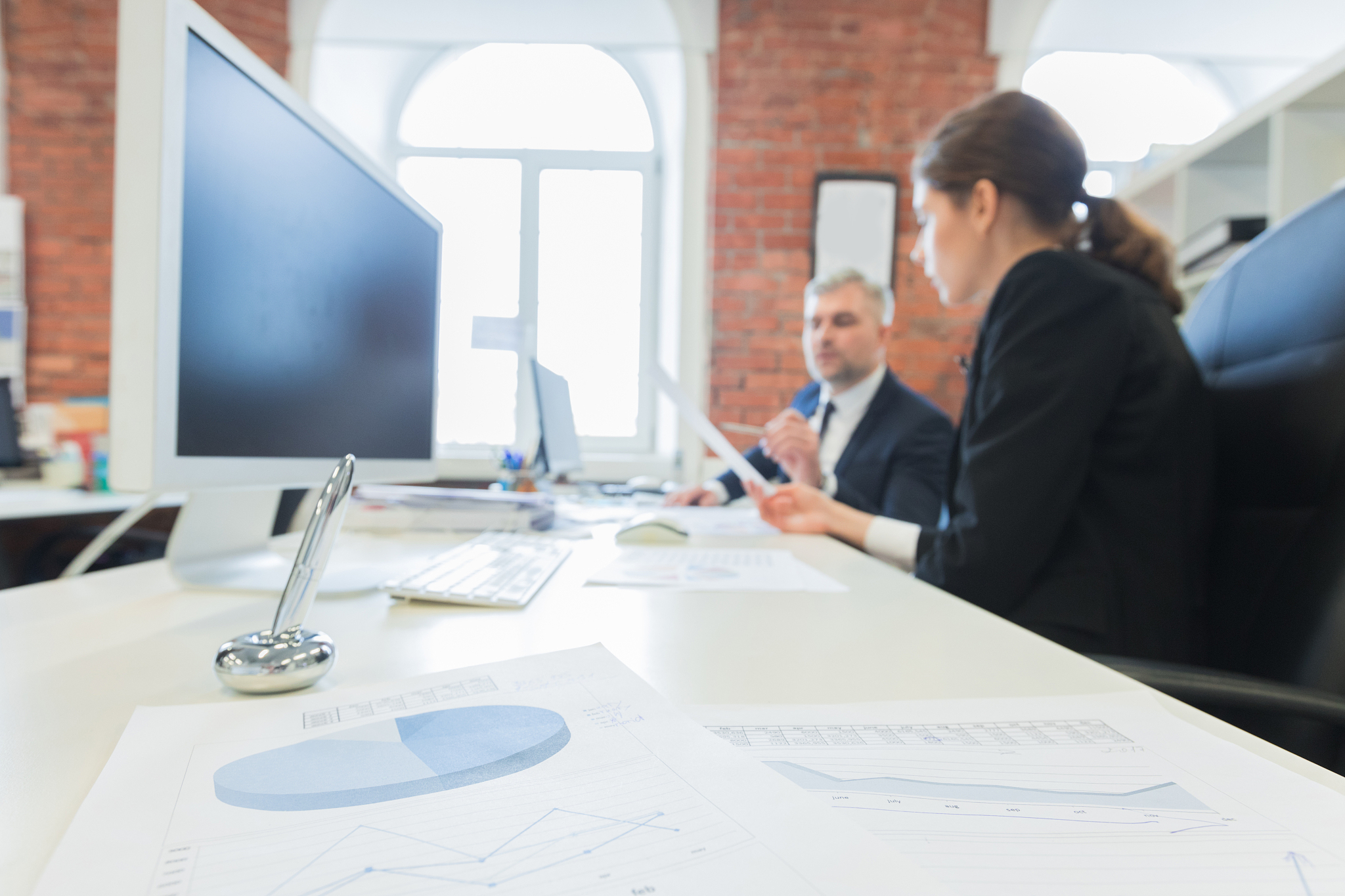 business people working in office