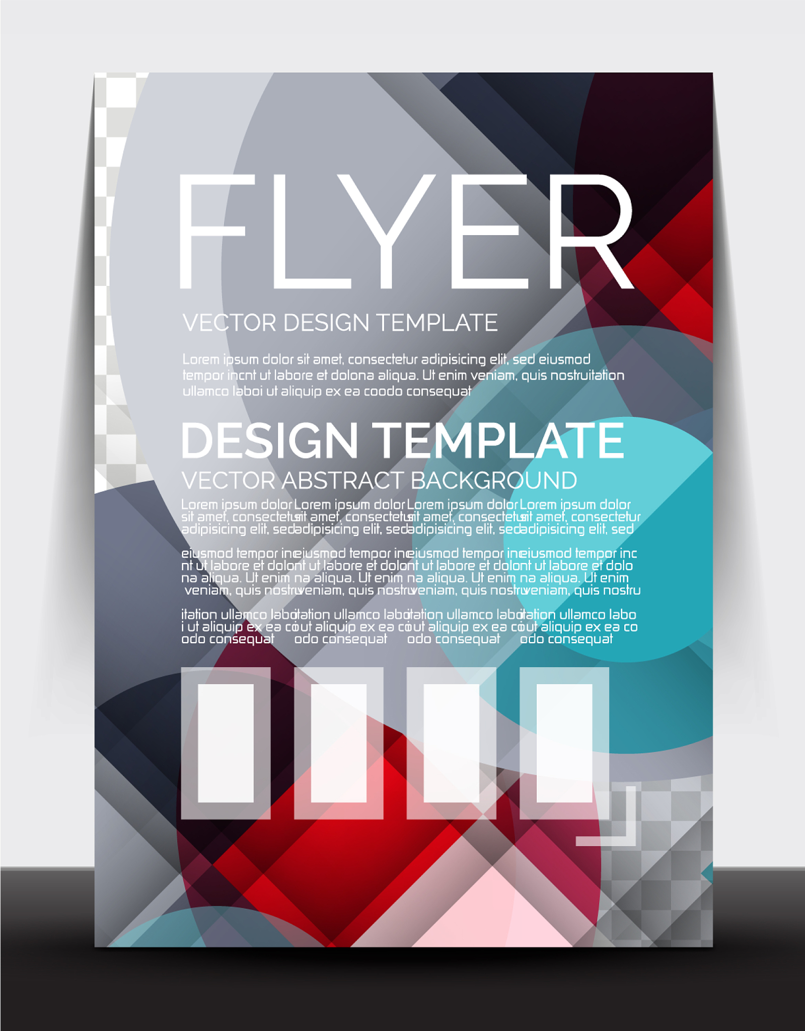 a4 flyer annual report circle design