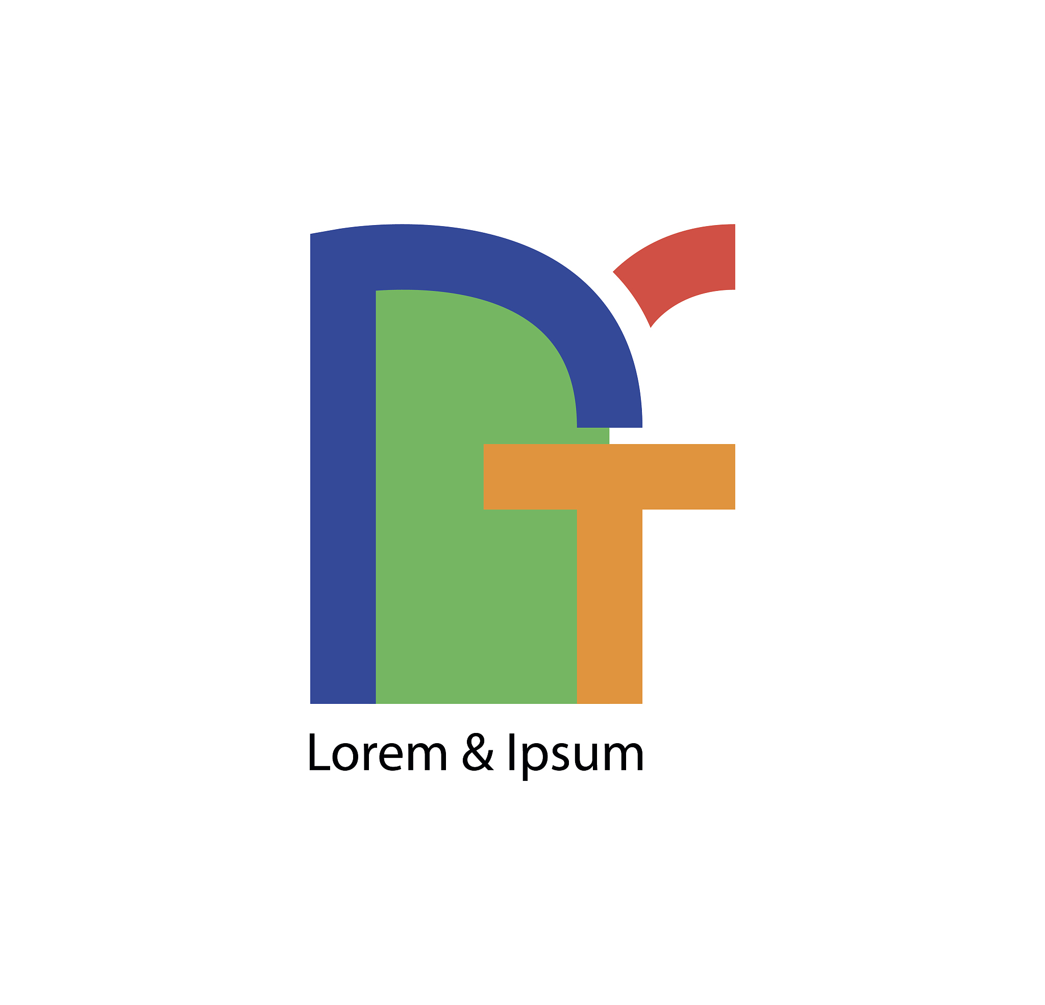 letter n and f design