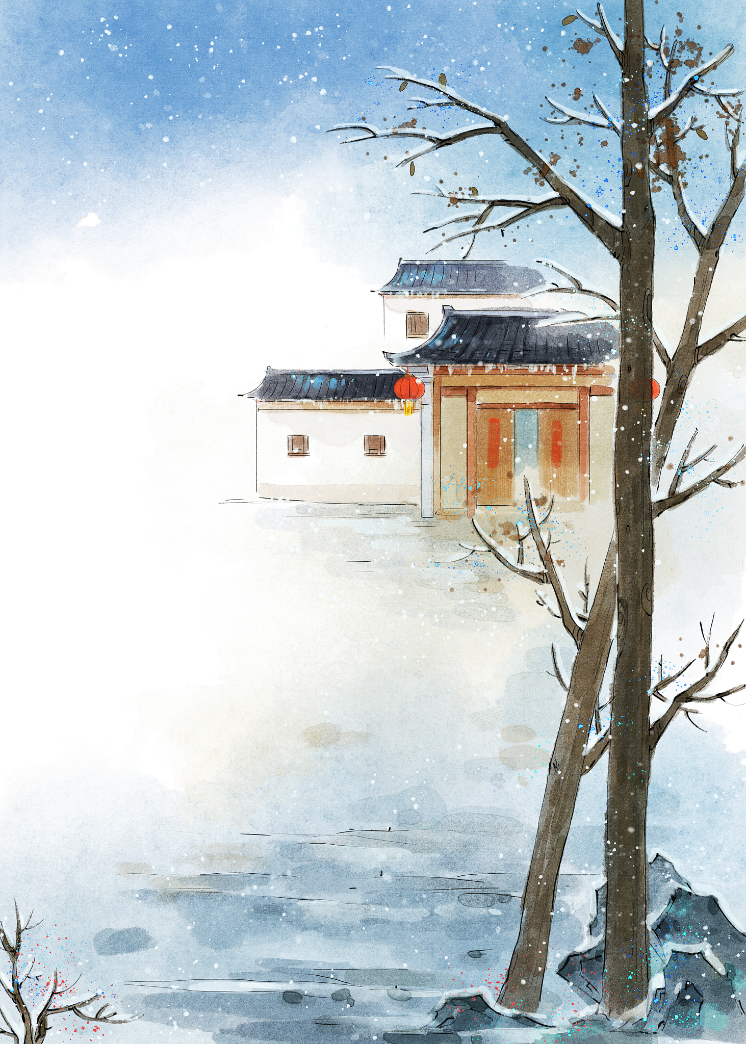 有关于雪景的古诗和宋词中间包含女人