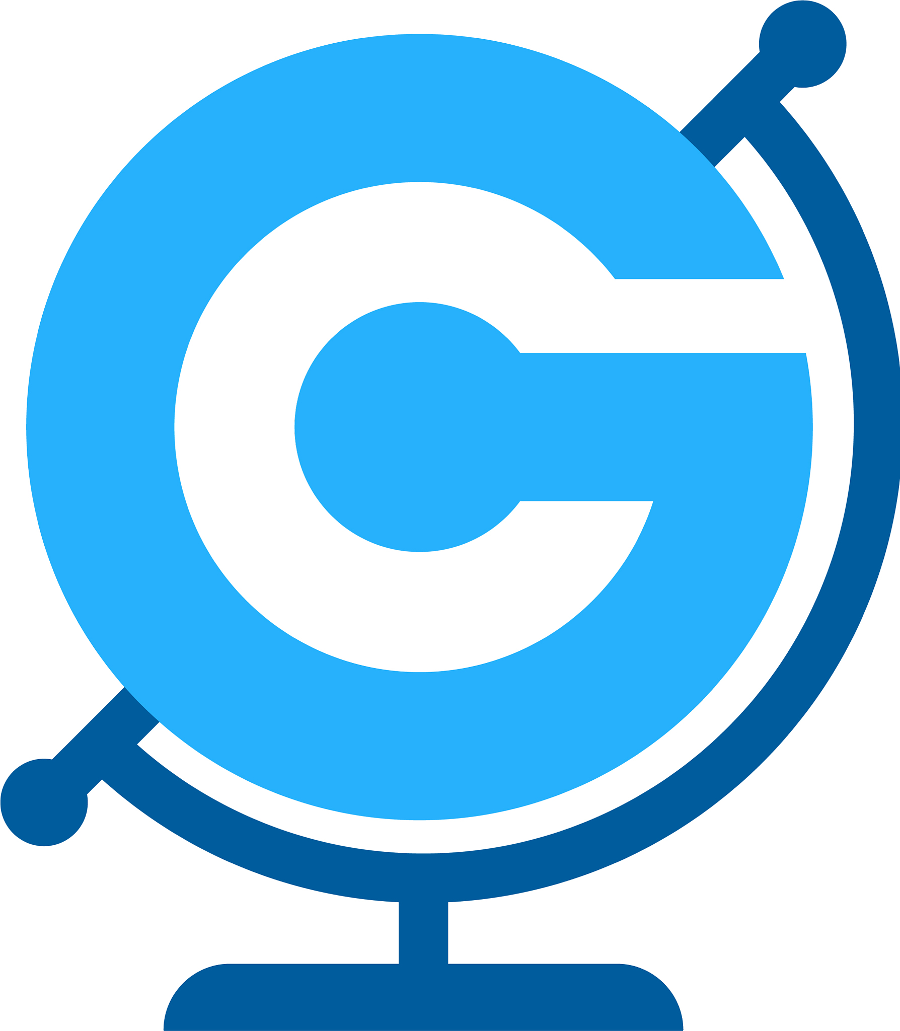 globe letter g logo icon design