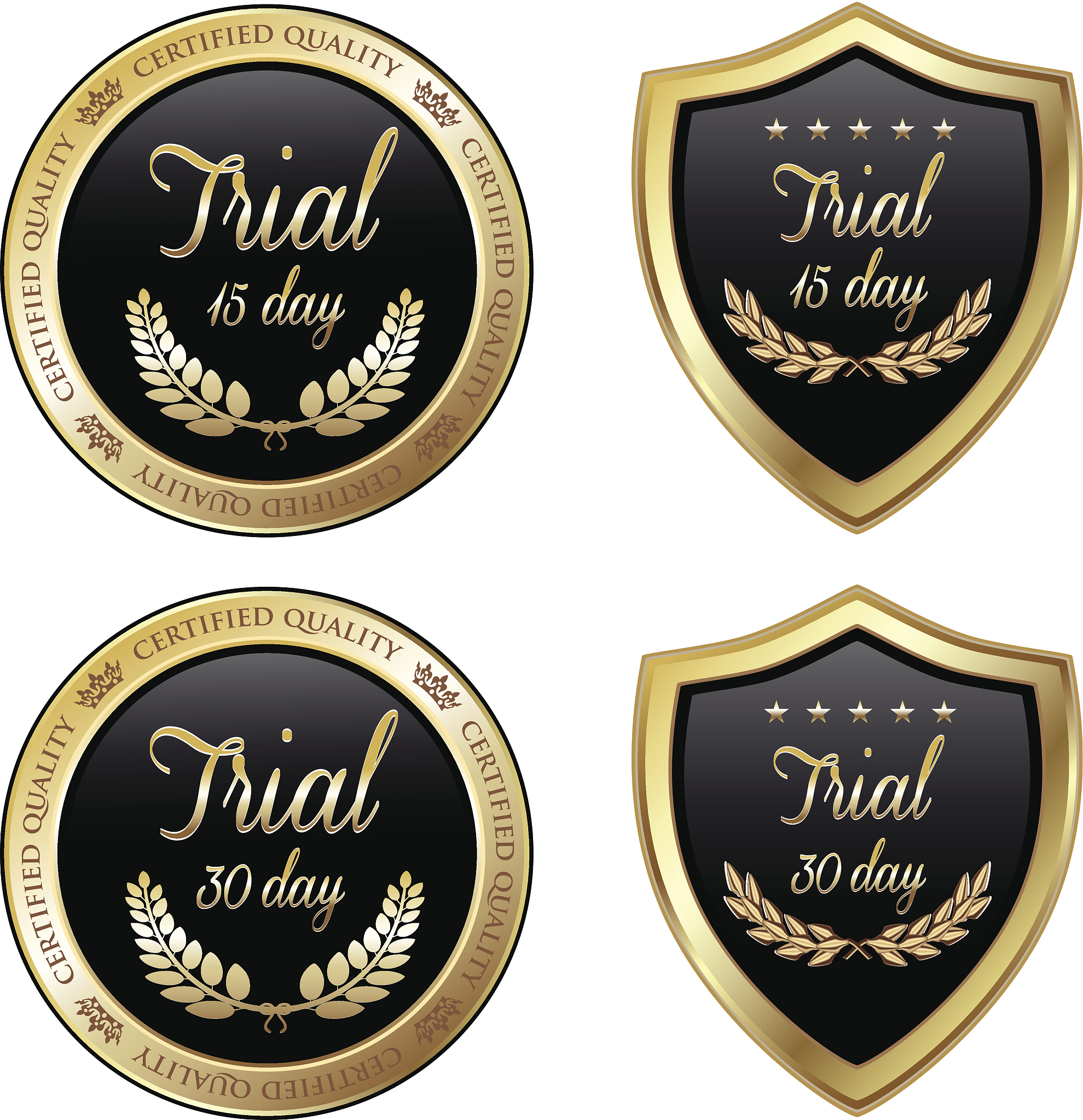gold trial emblems