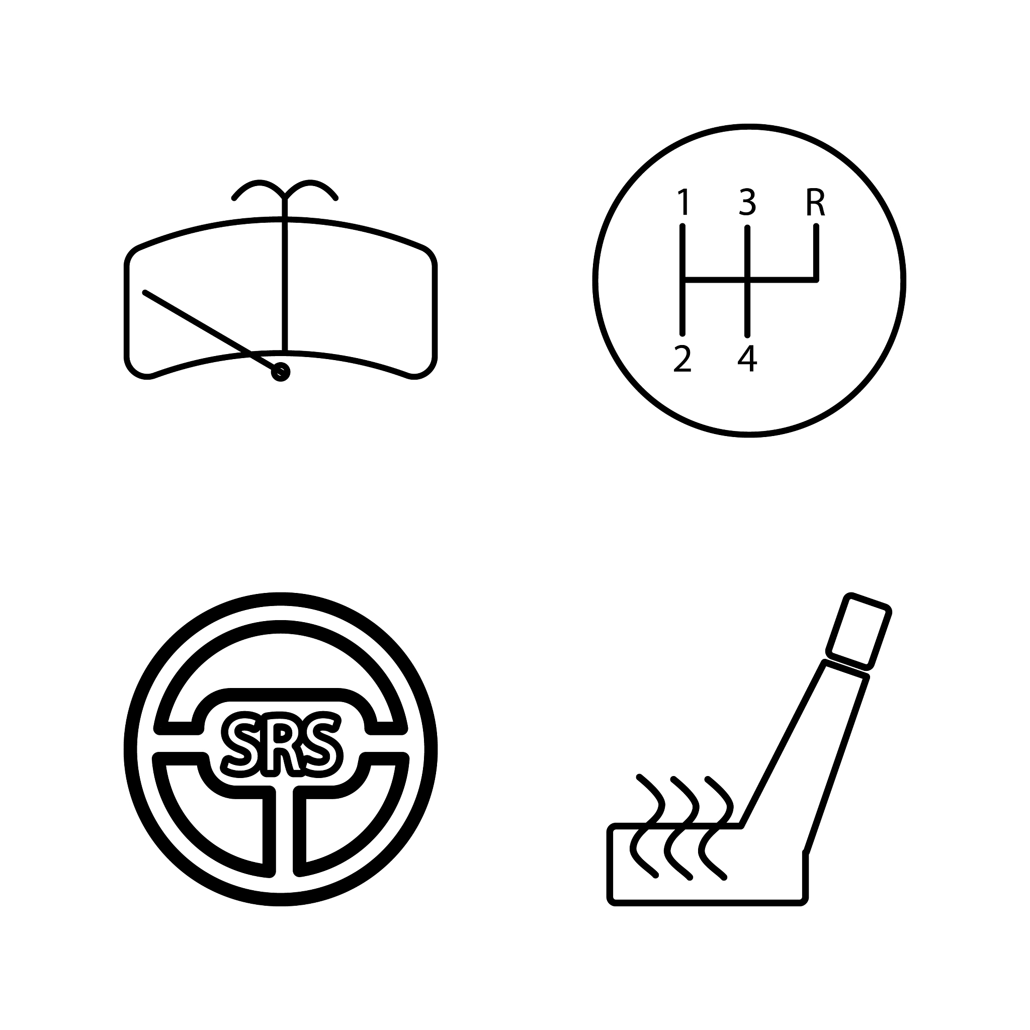 transport and transportation linear icon set