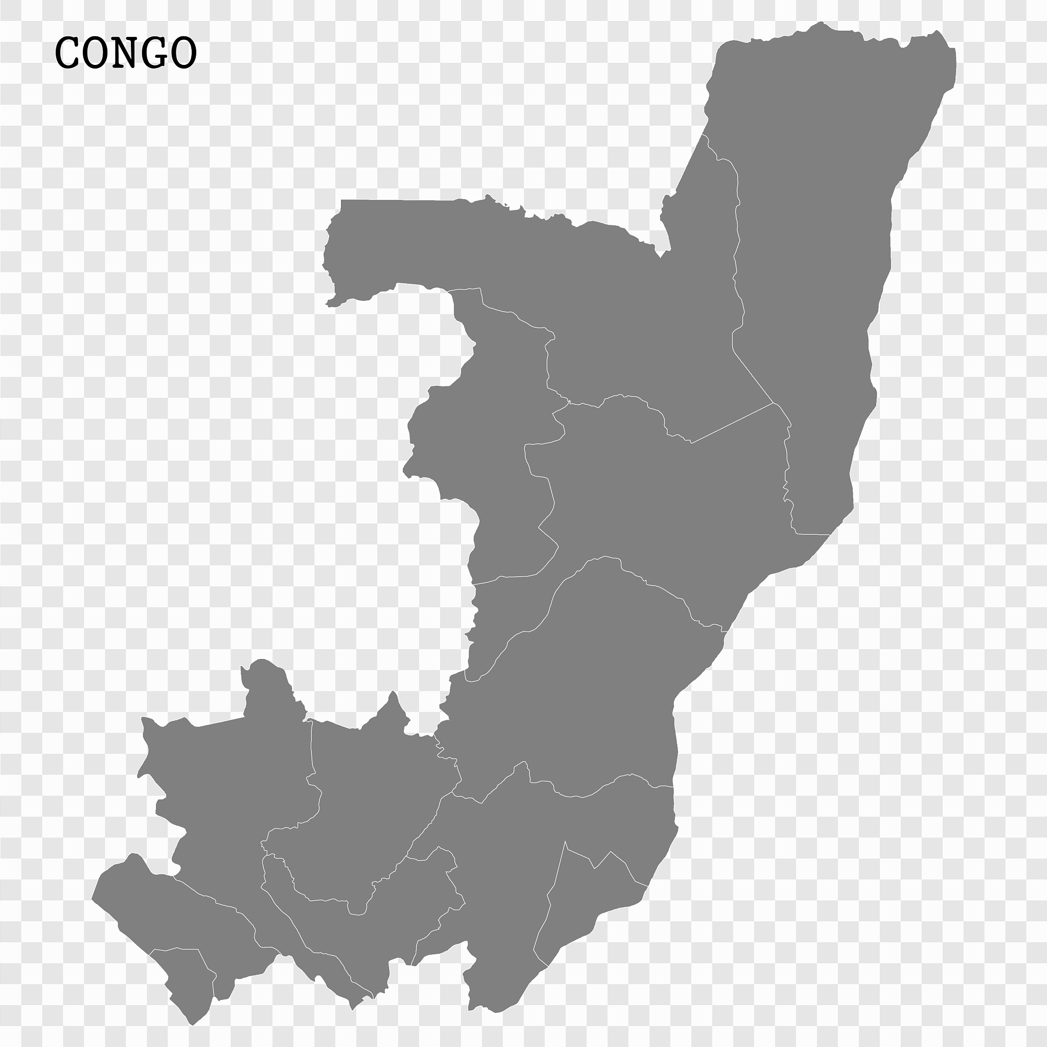 high quality map with borders