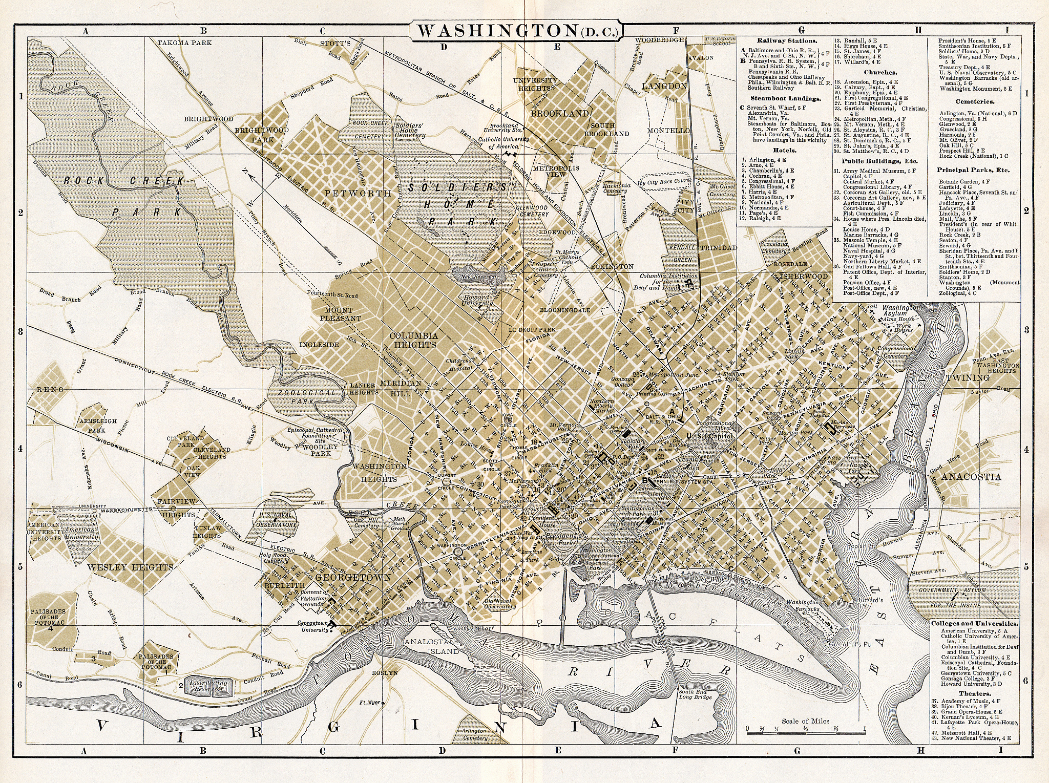 map of washington dc 1894