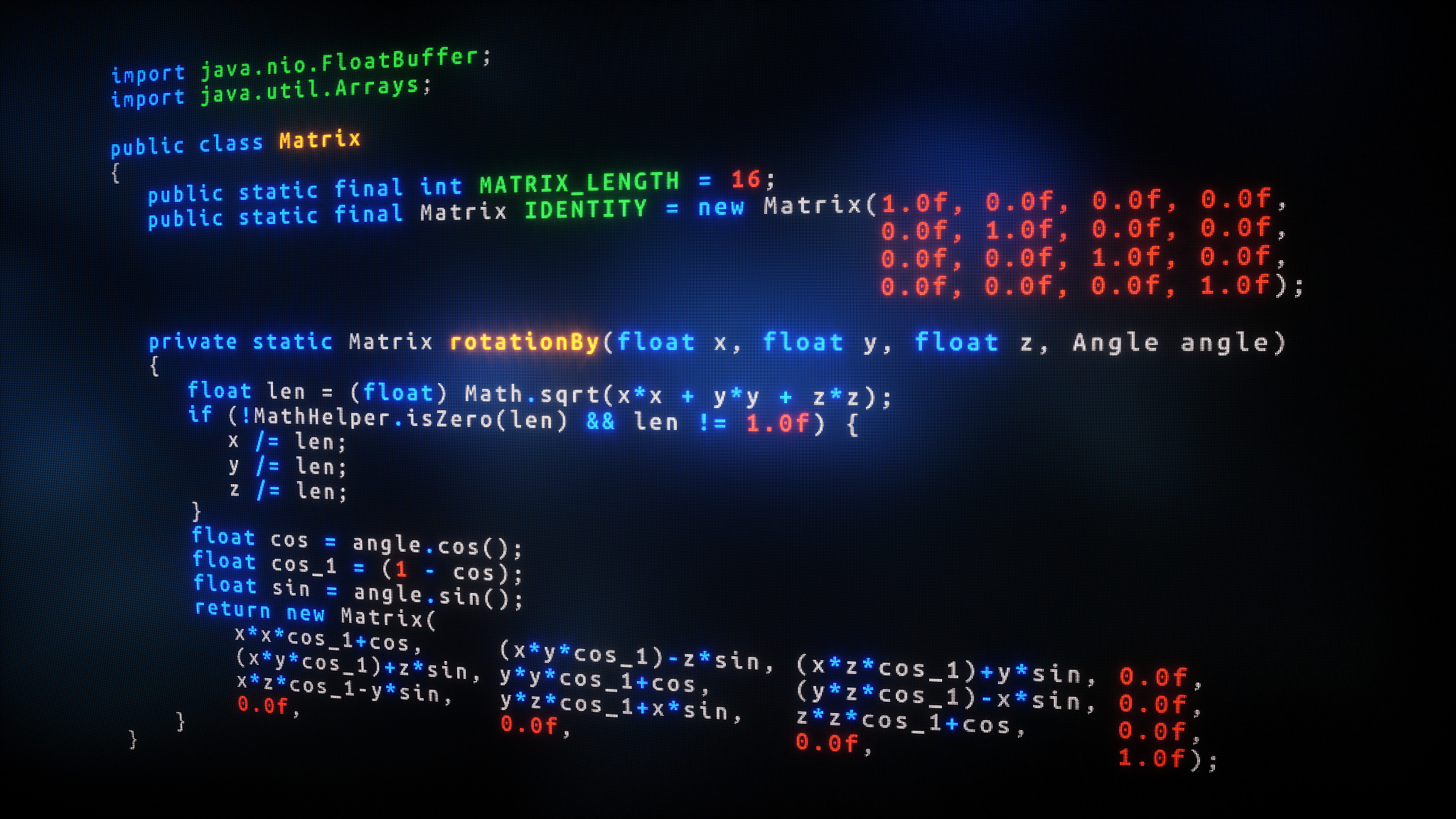colorful java computer code snippet