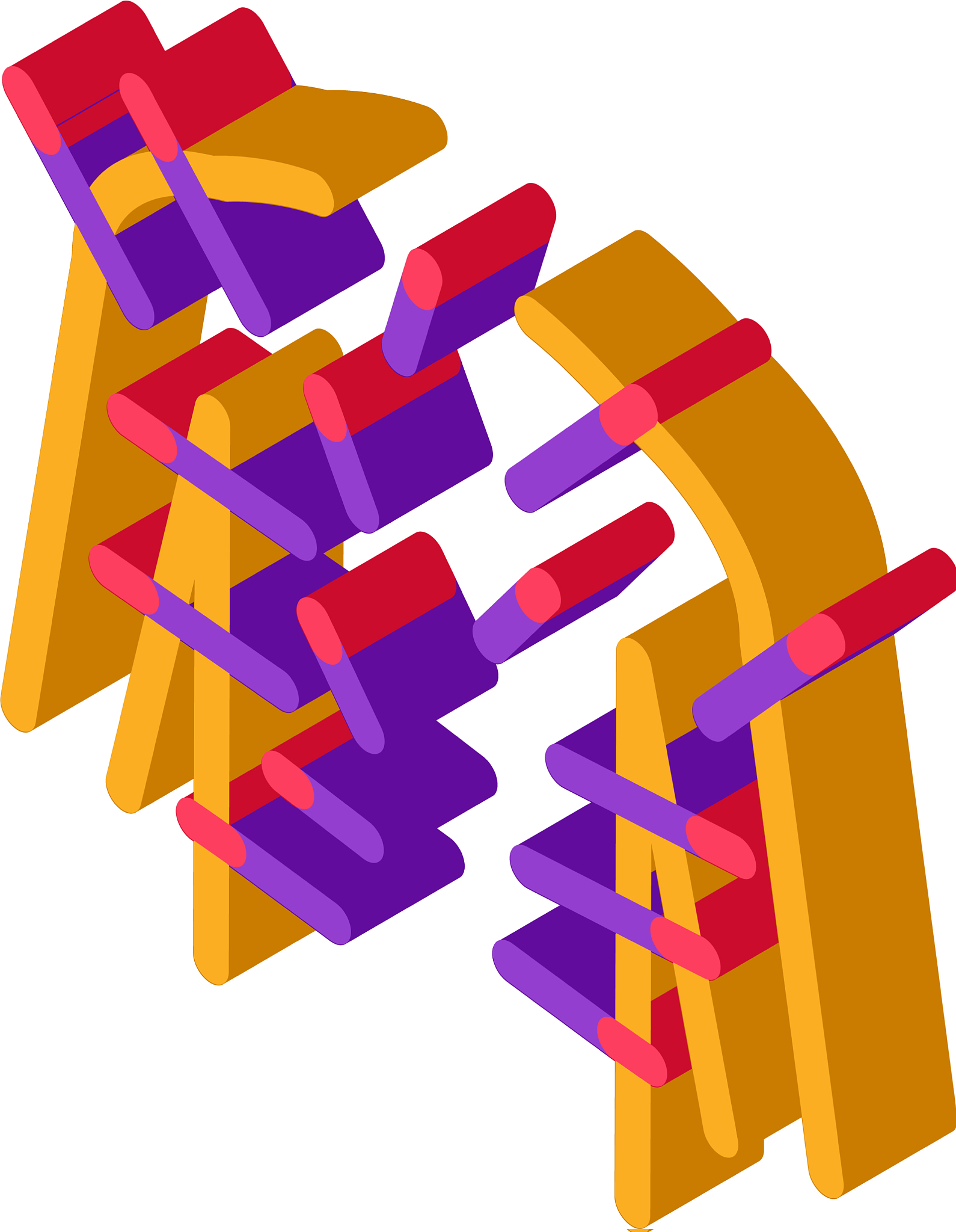 acupuncture throughout body isometric icon