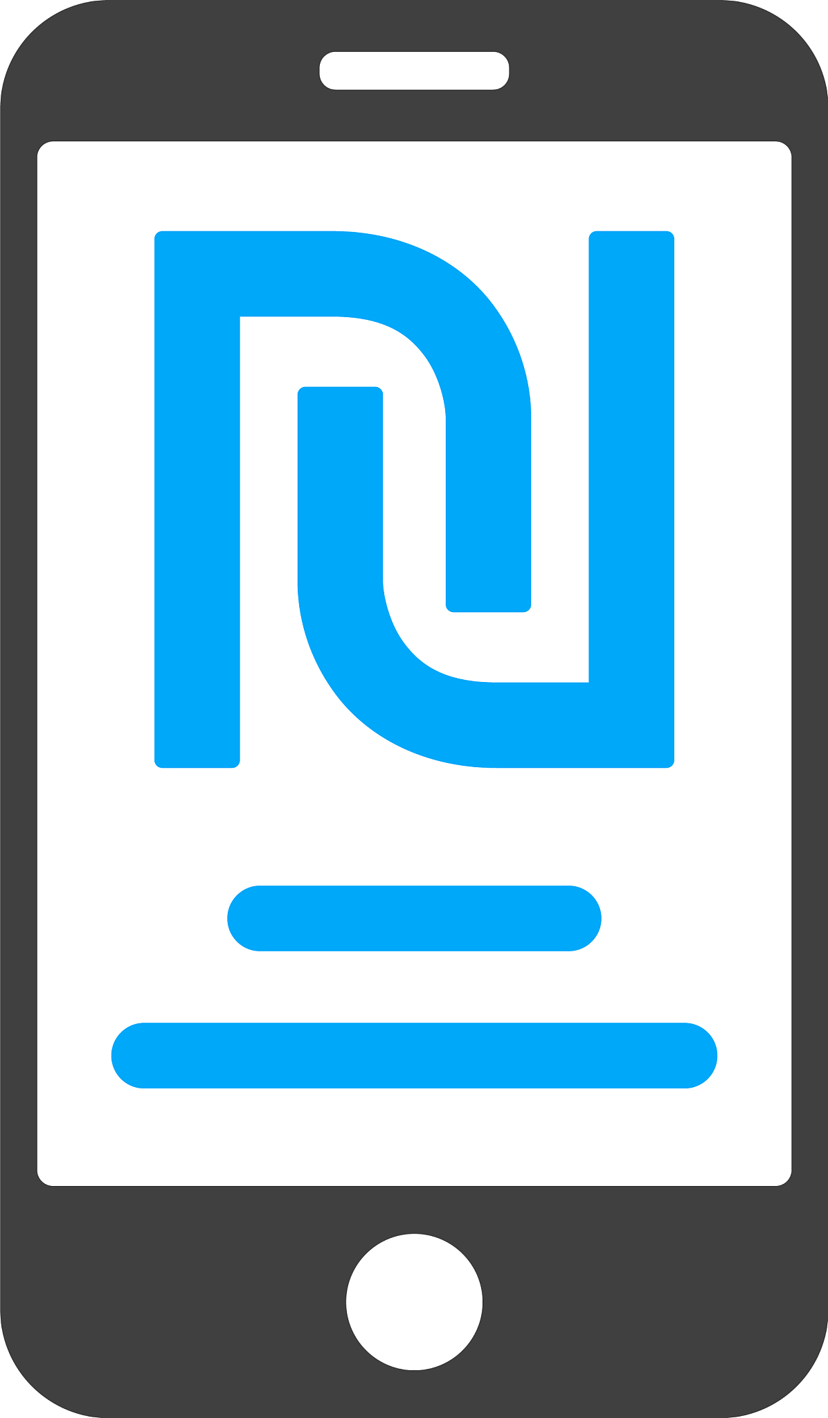 shekel mobile account flat icon symbol