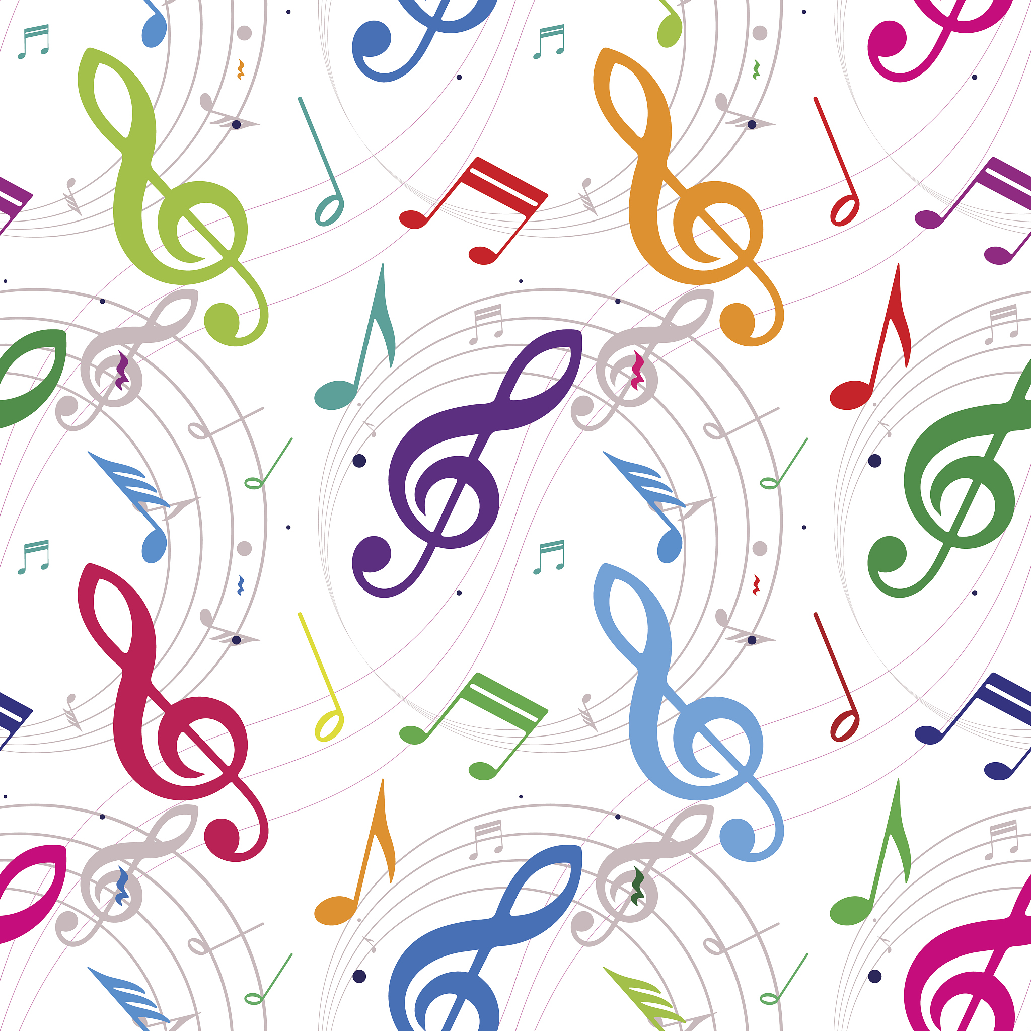 seamless background with notes