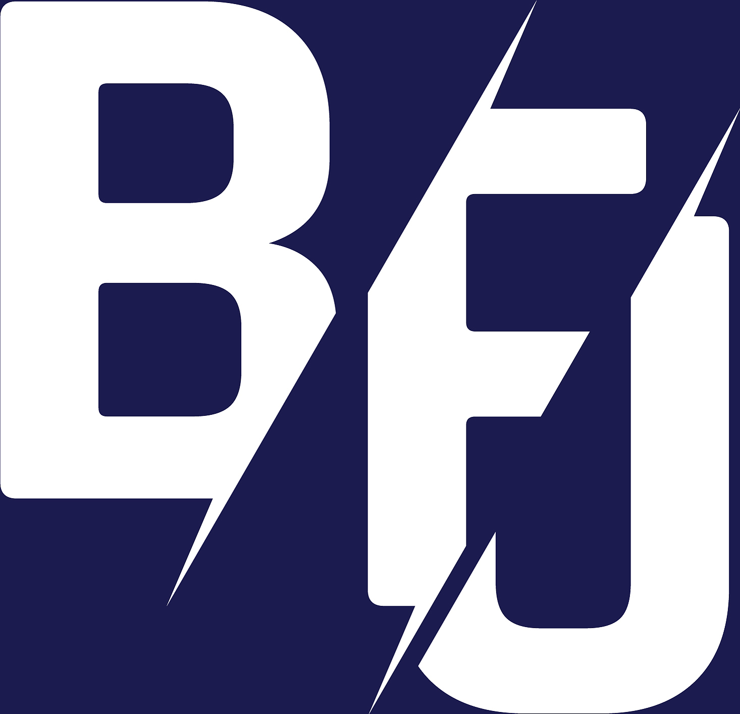 monogram letters initial logo design bfj