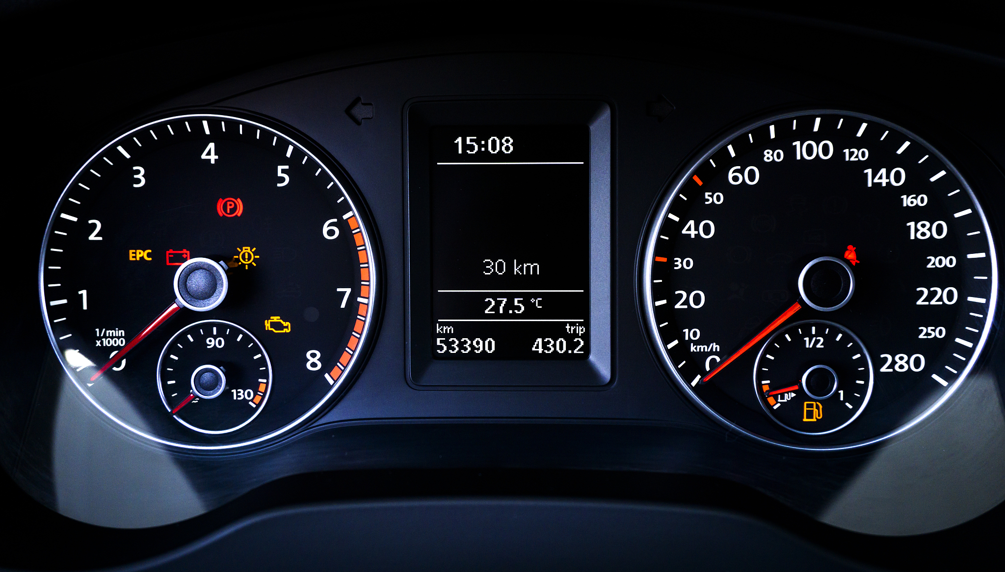 car dashboard close-up