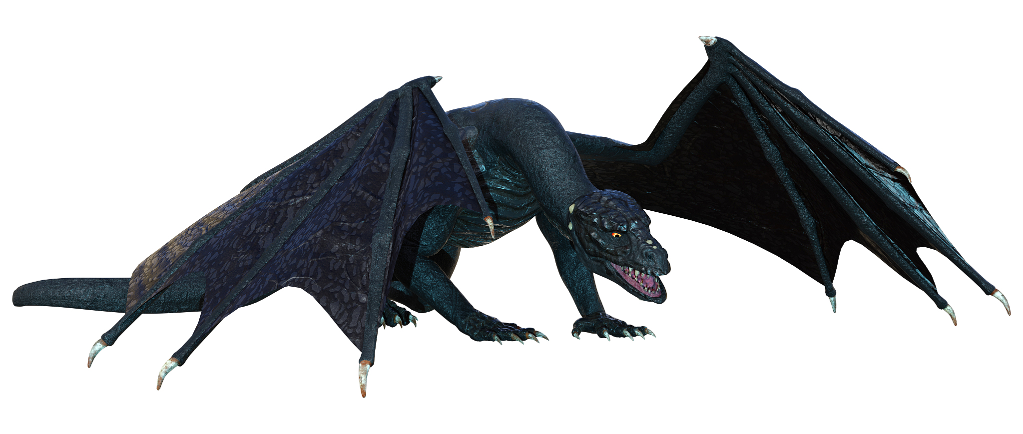 3d illustration fantasy dragon on white