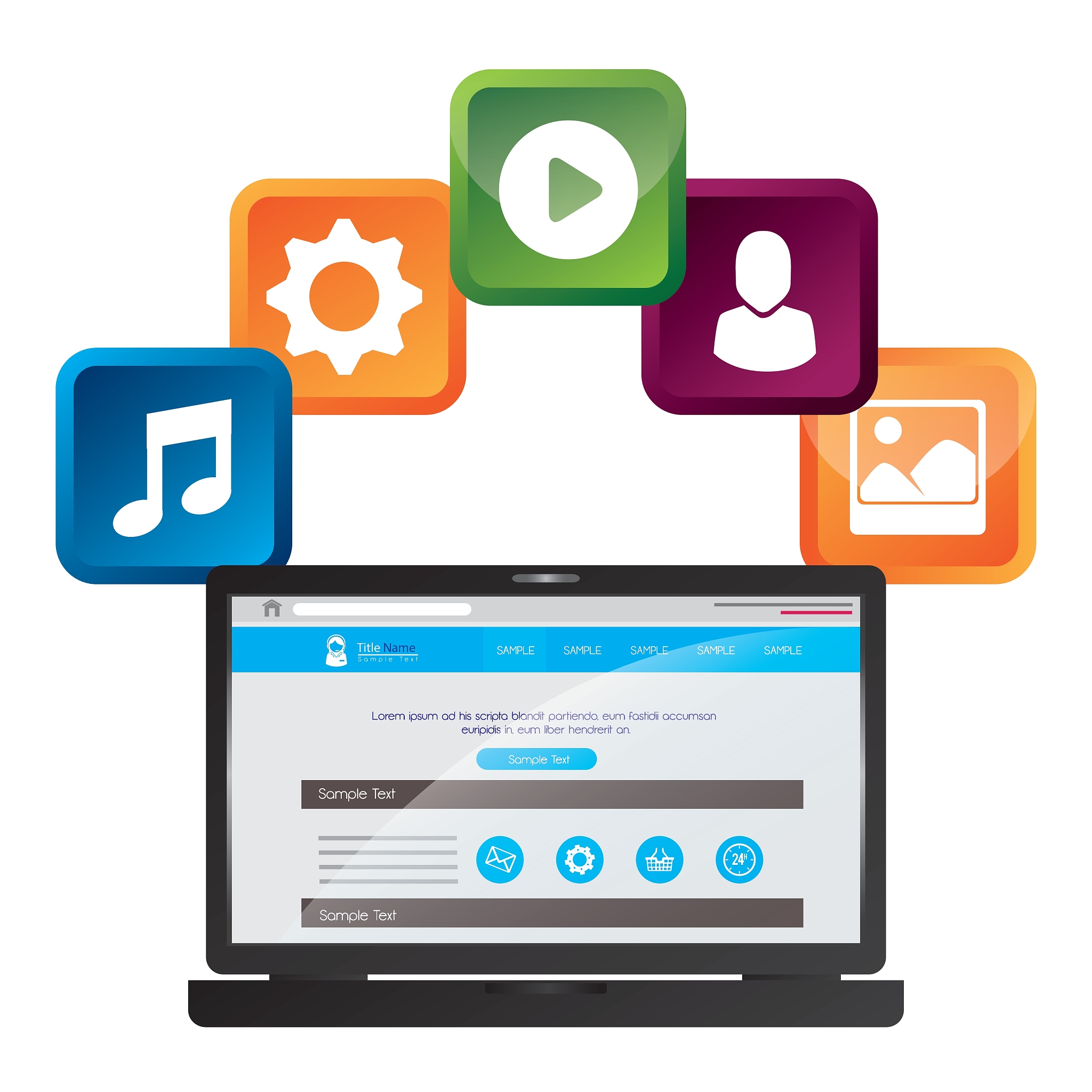 social media entertainment graphic design