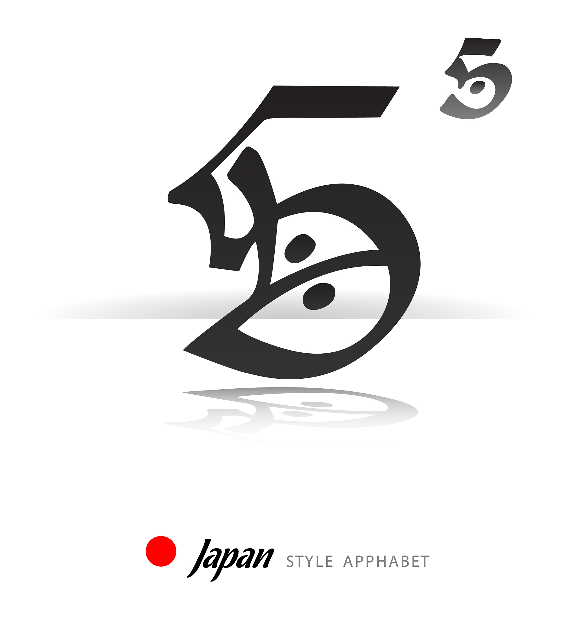english alphabet in japanese style - s