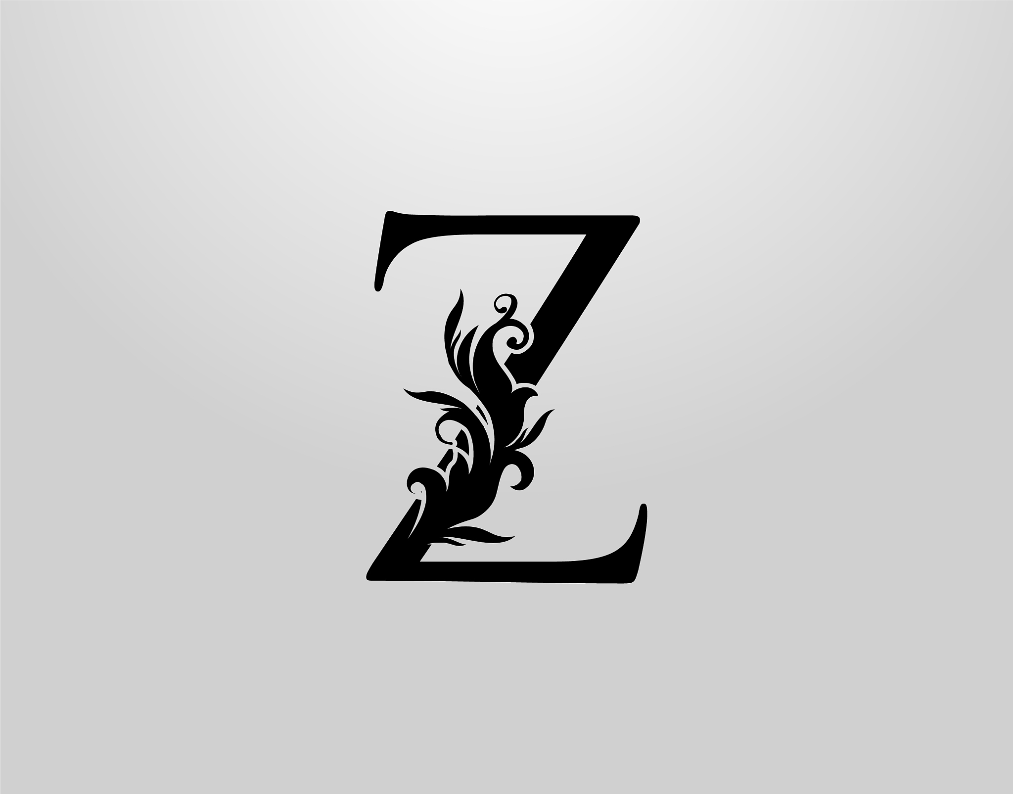 letter z swirl logo classic z letter design