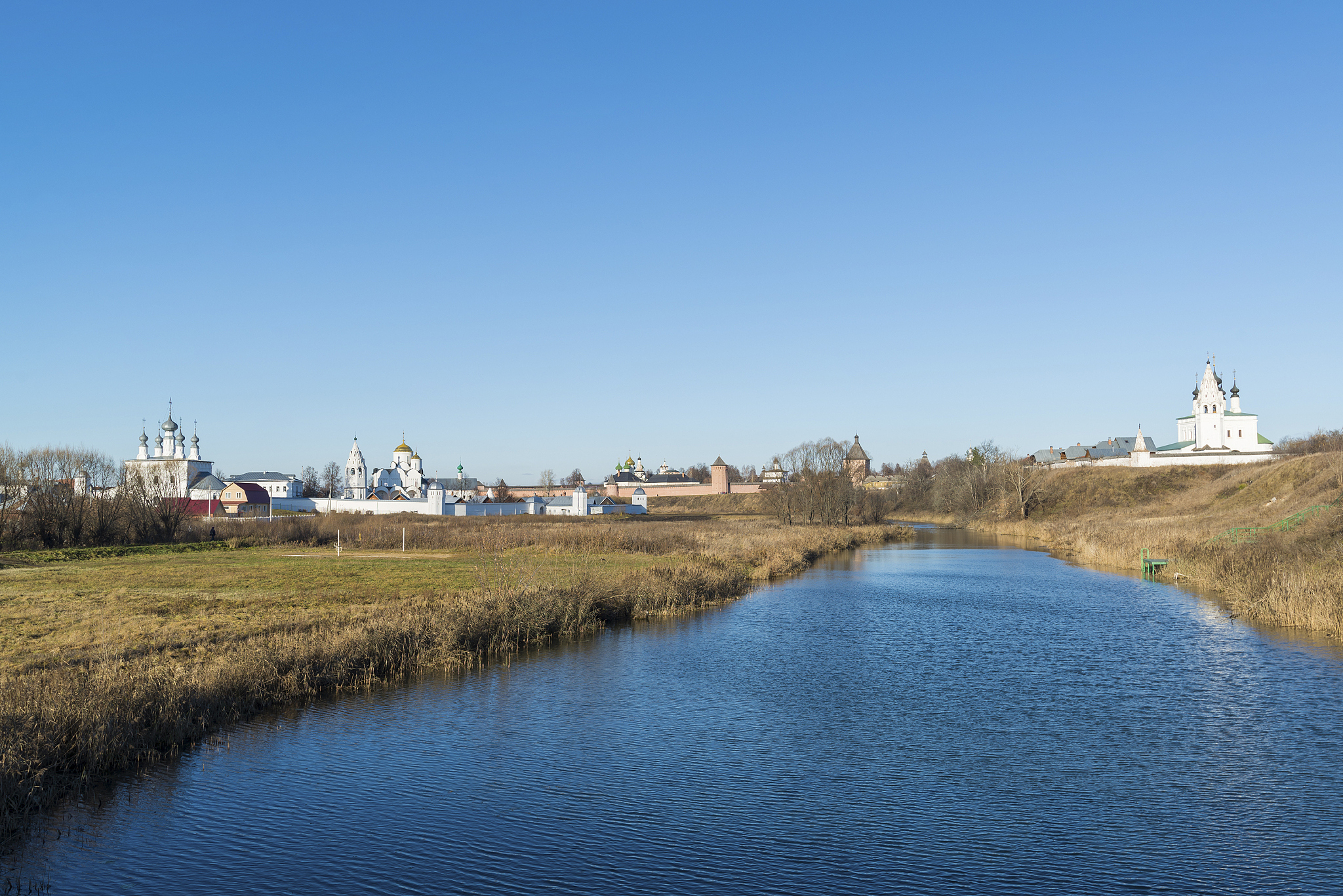view of suzdal in  late autumn. golden ring  russia travel