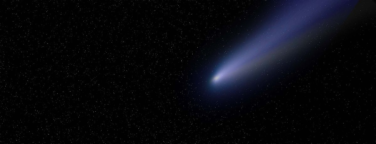 星星夜空中的彗星