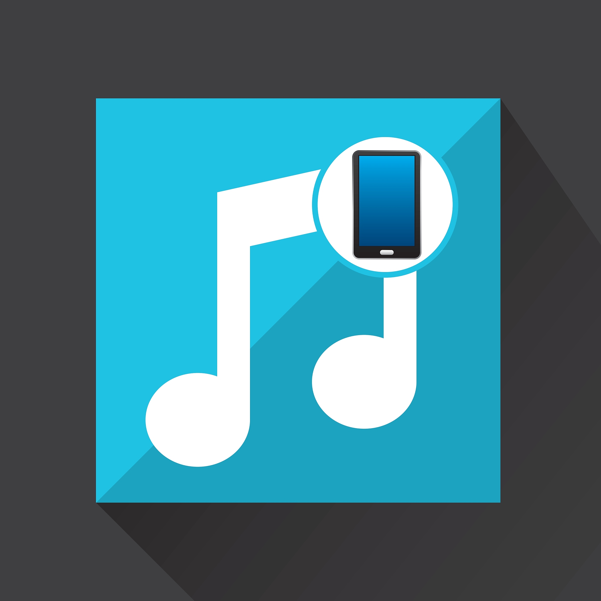 smartphone music social network media icon