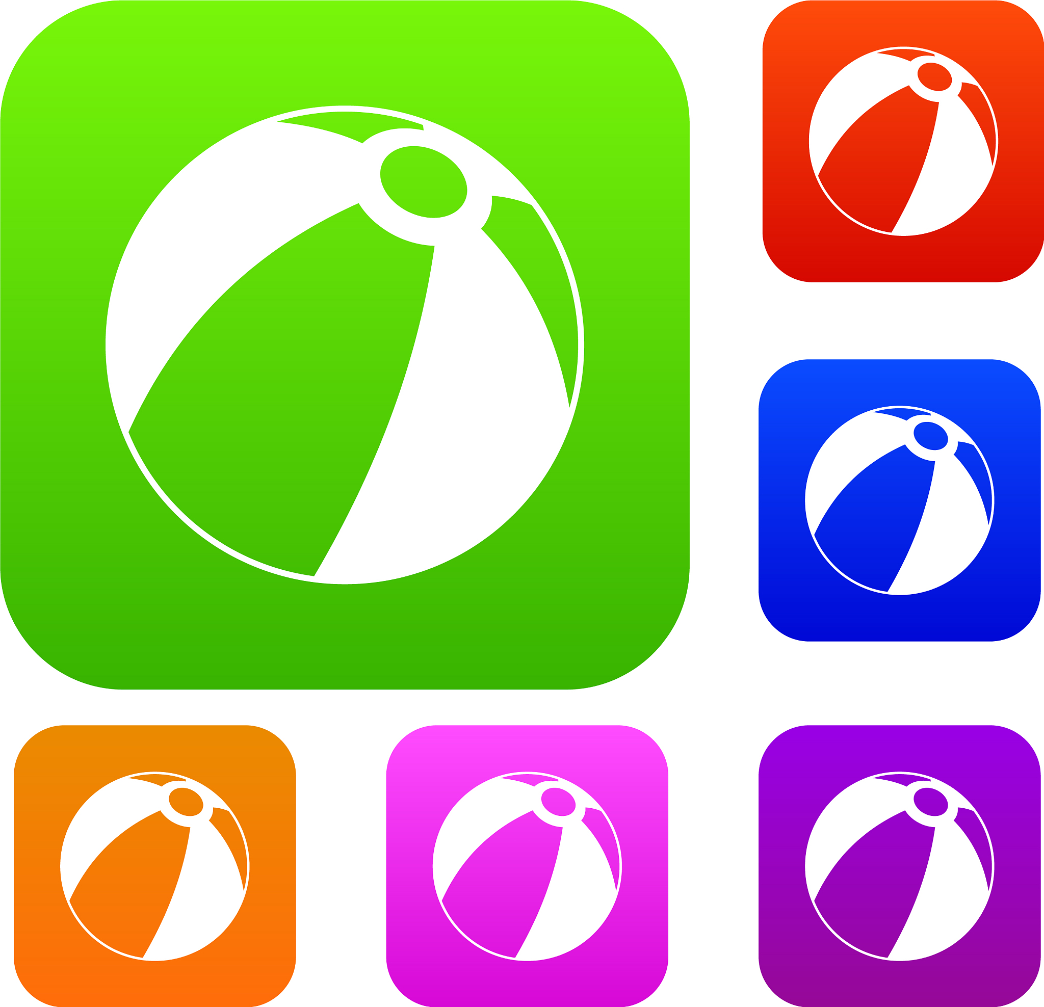 beach ball set color collection