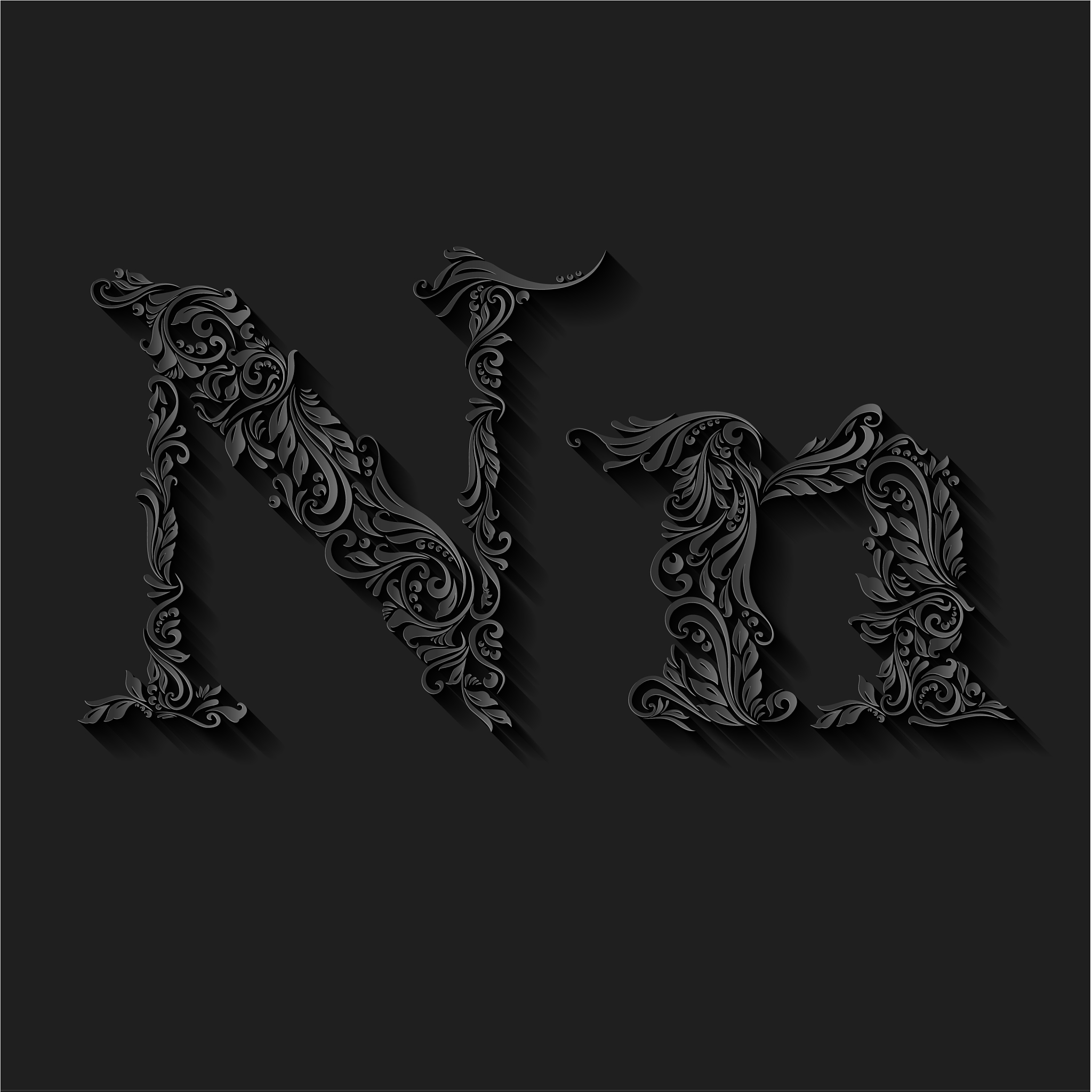 decorated letter n