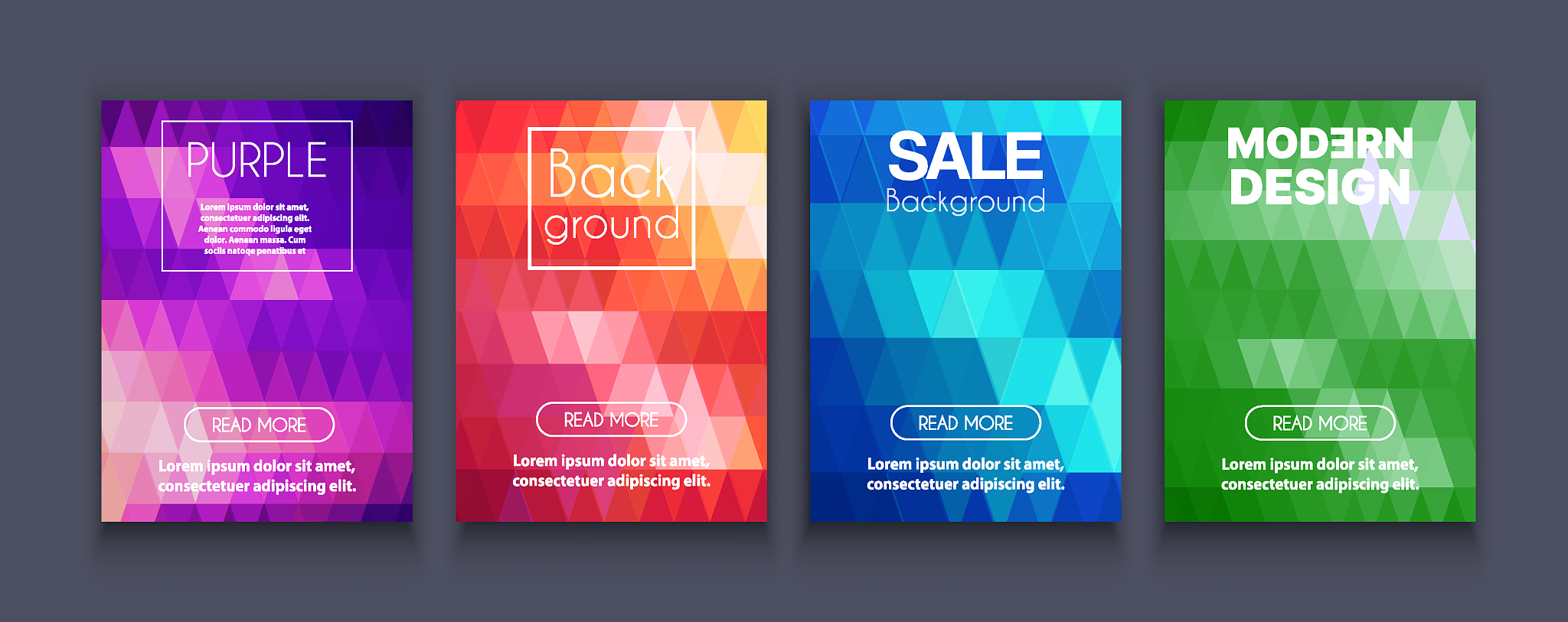 brochure banner set collection flyer of abstract