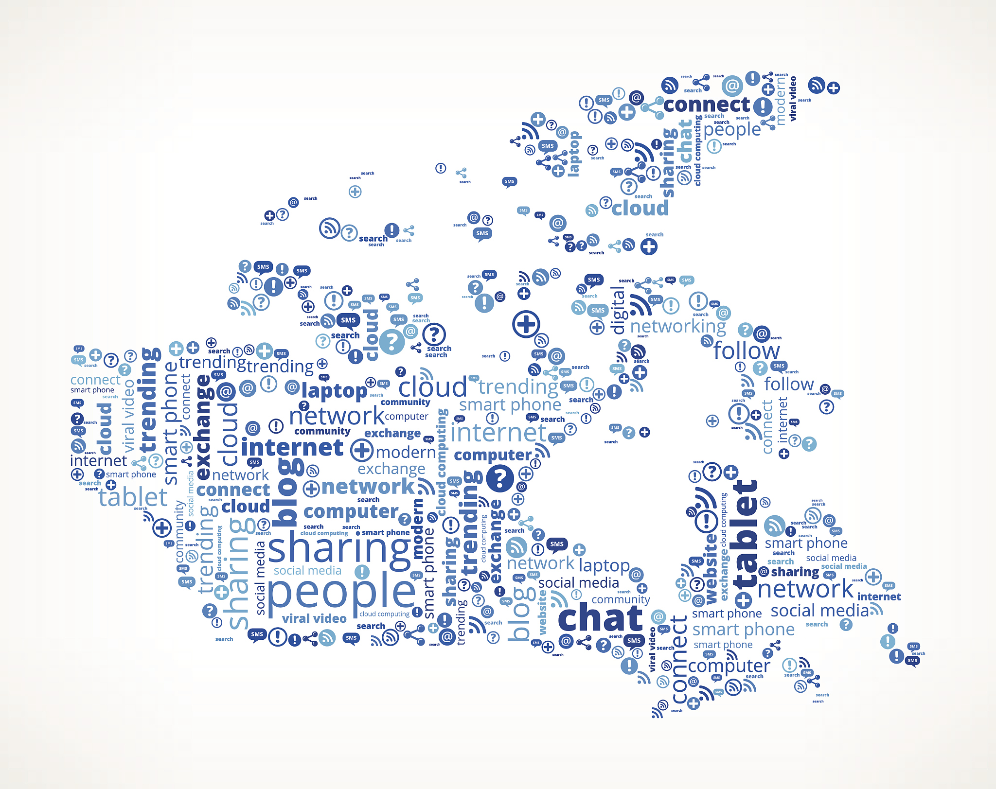 canada technology and internet word cloud