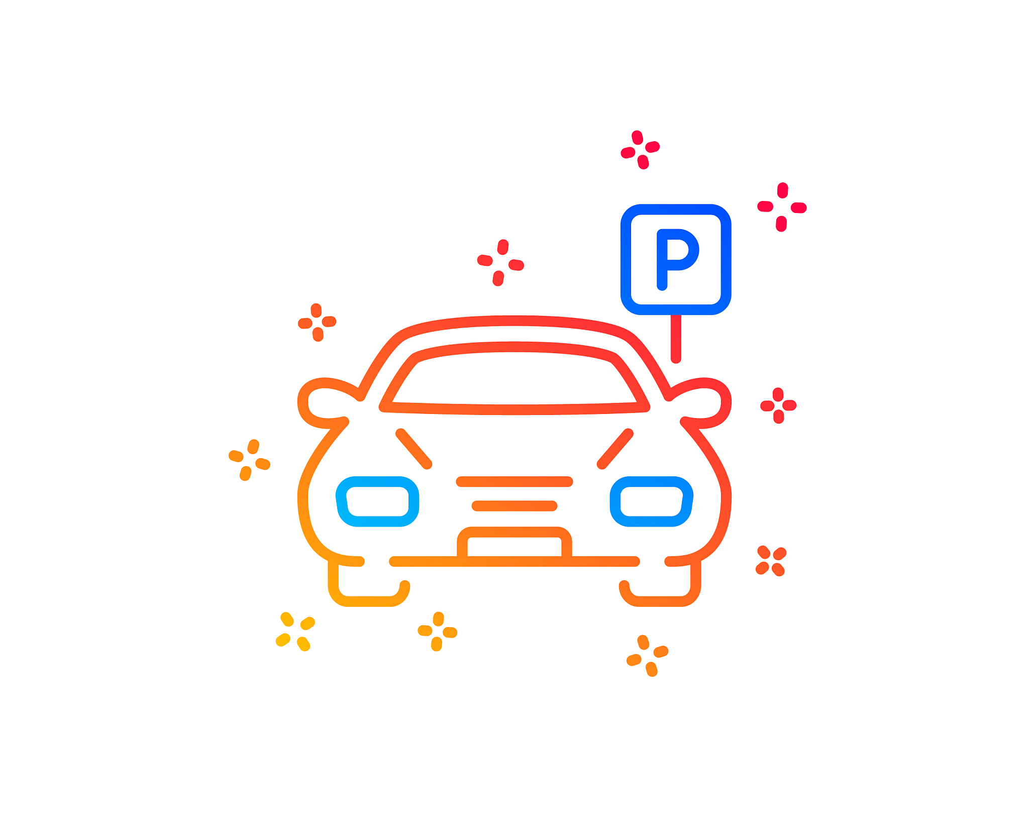 car parking line icon auto park sign