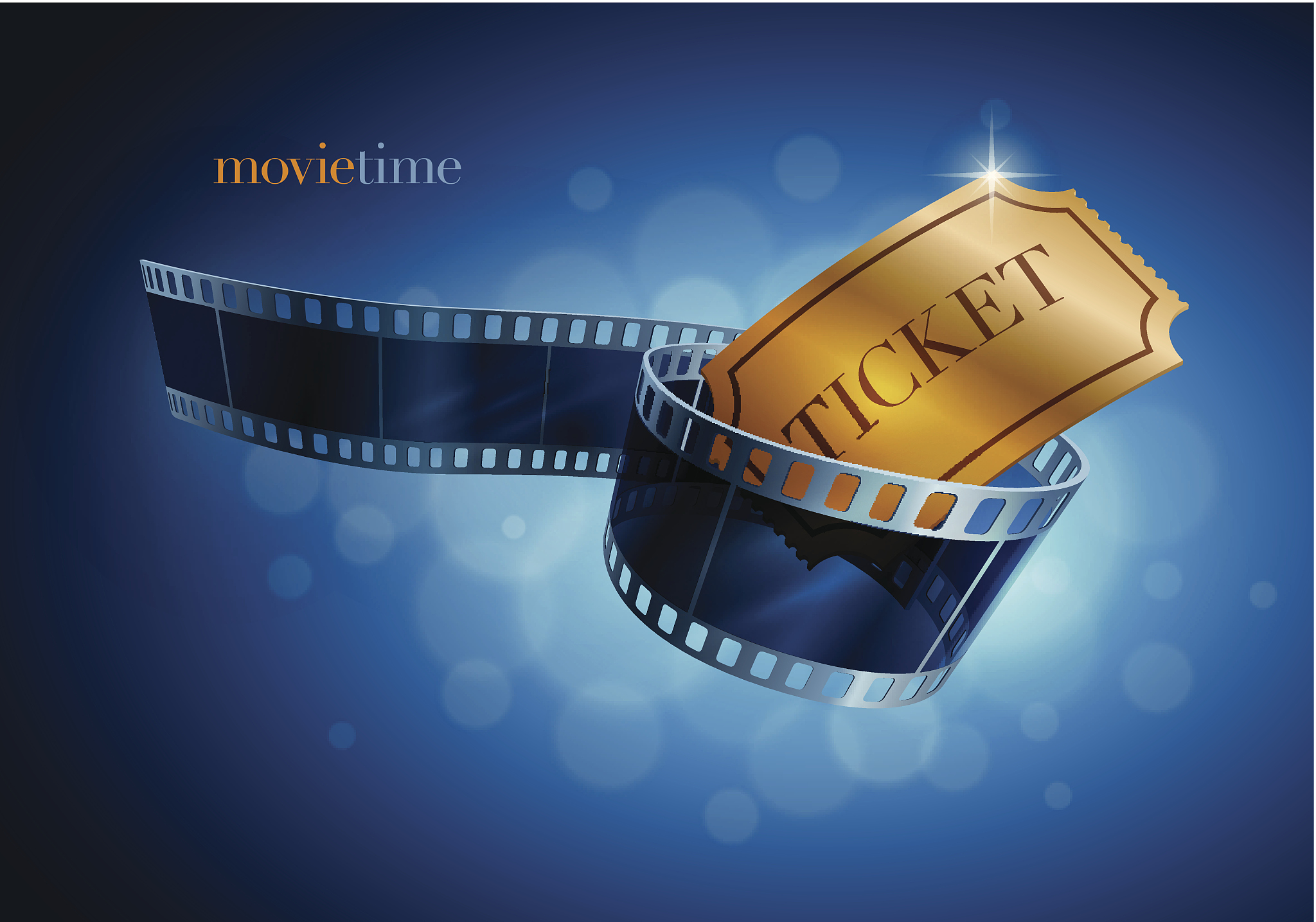 camera film strip and gold ticket.
