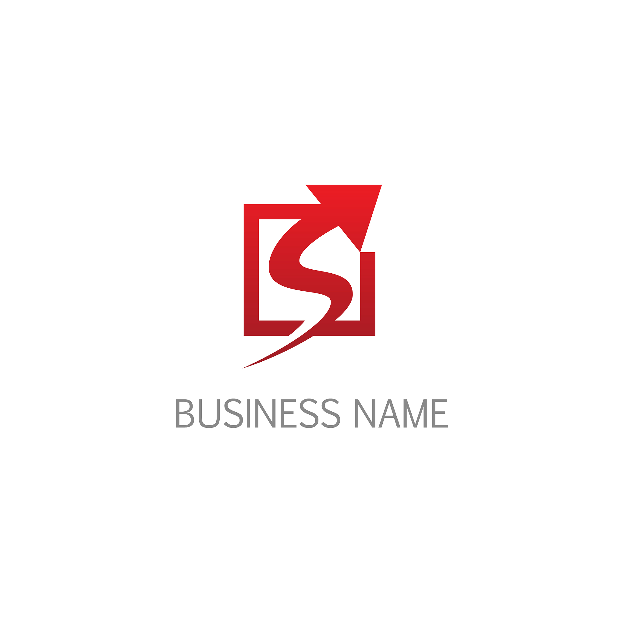 square arrow letter s logo