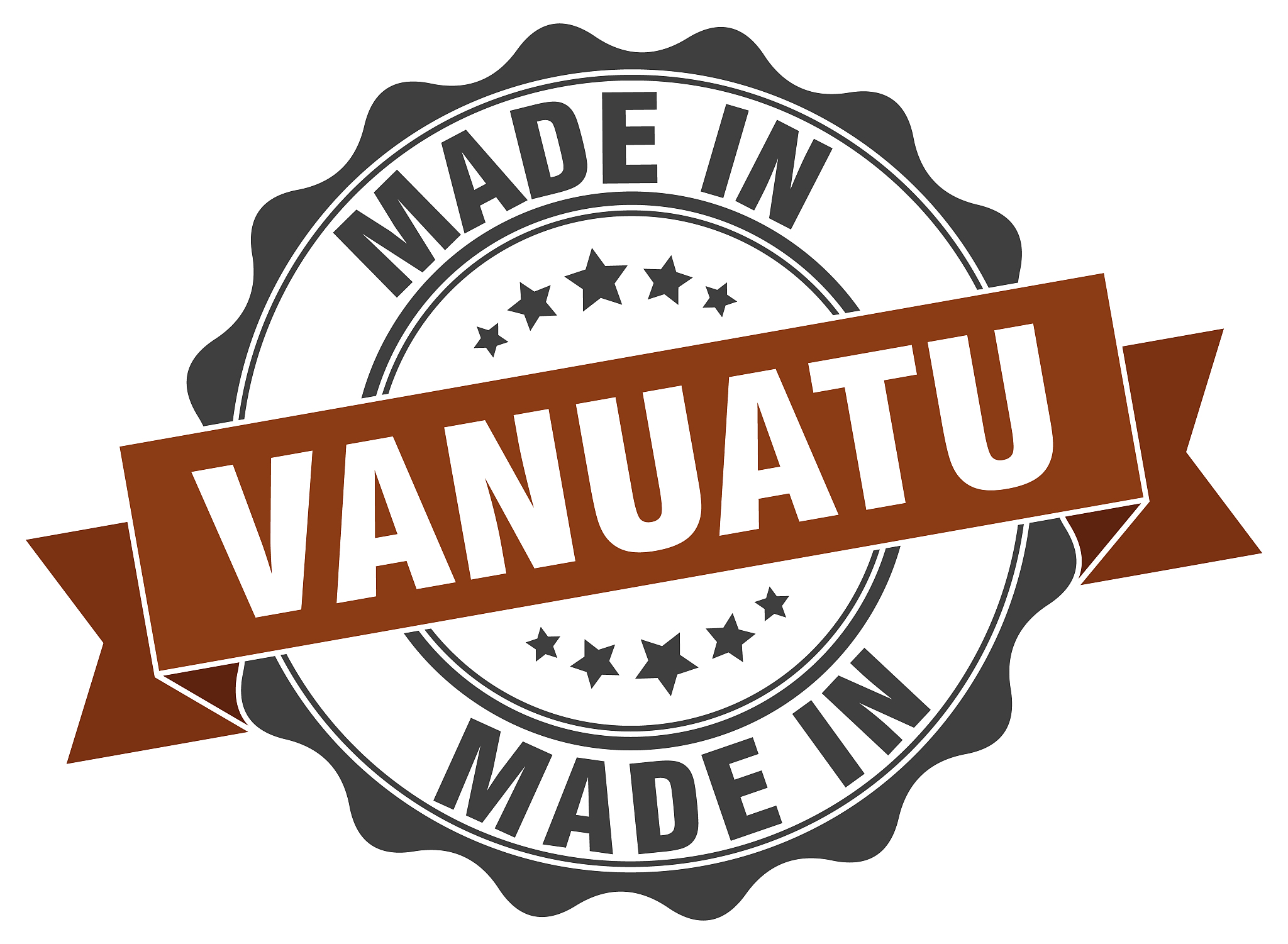 made in vanuatu round seal
