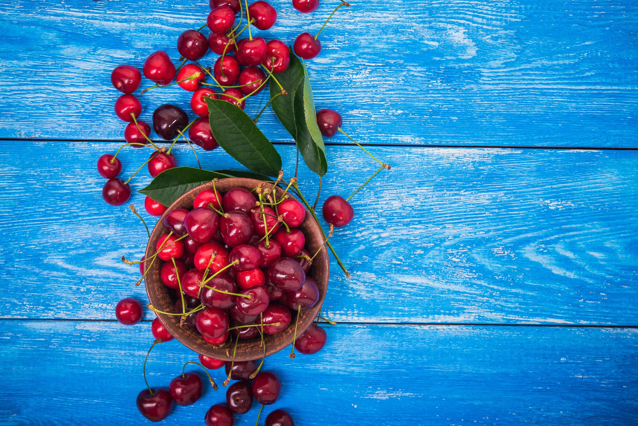 red fresh cherry fruit