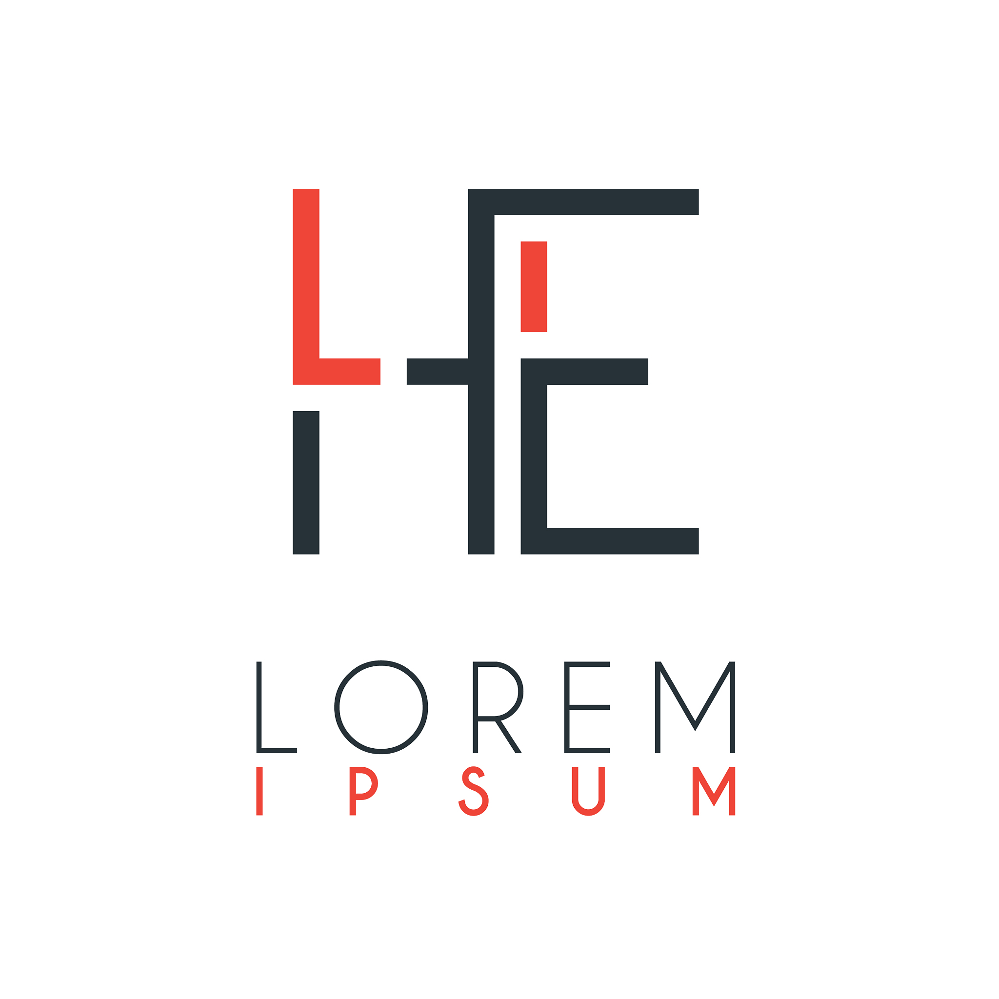 the logo between letter h and letter e or he