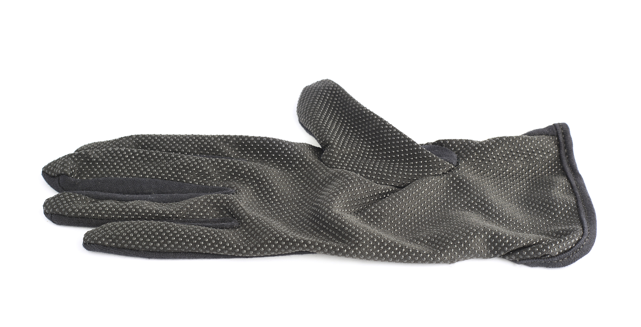 black cloth working gloves isolated