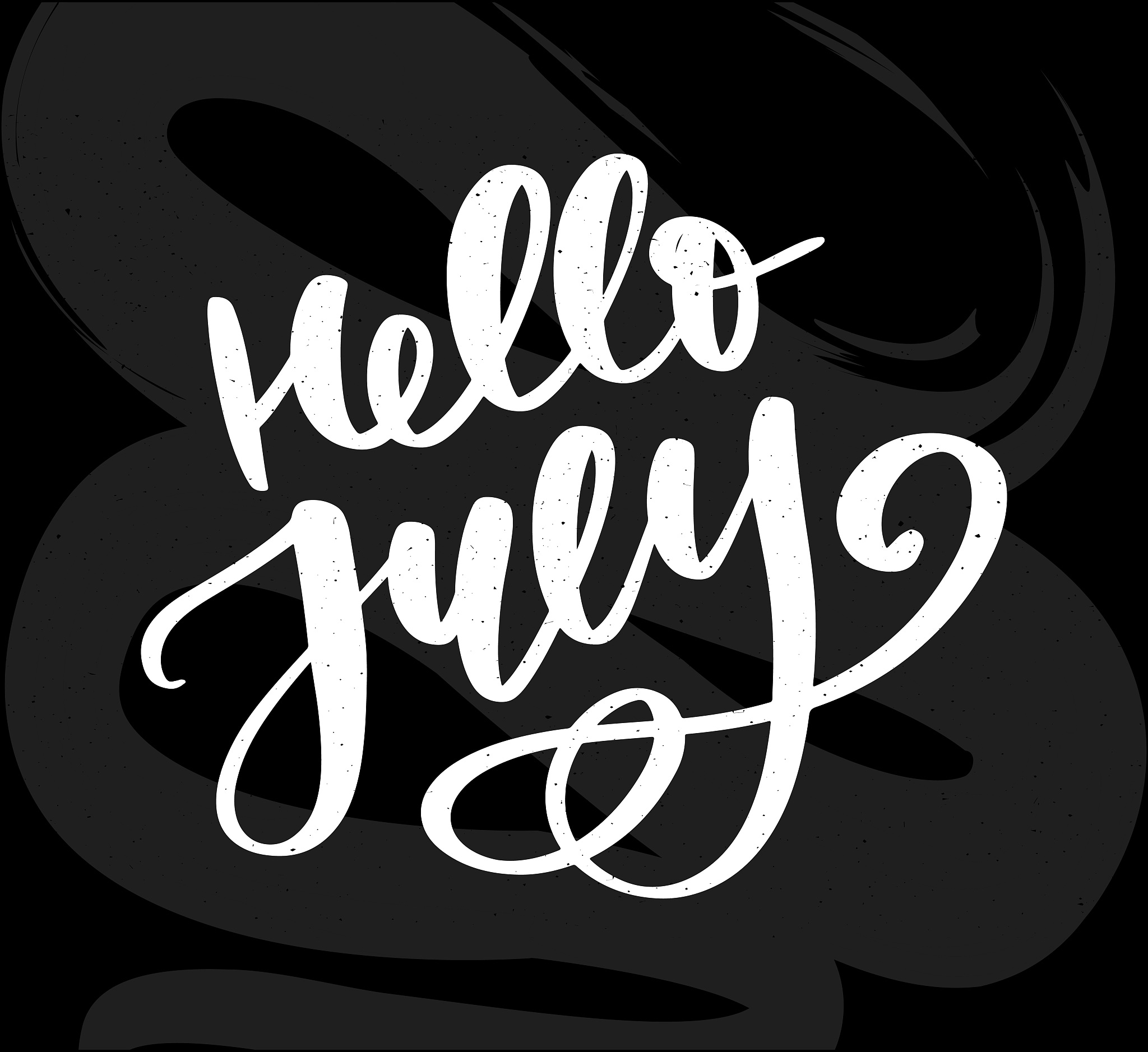 hello july lettering print. summer minimalistic illustration. is