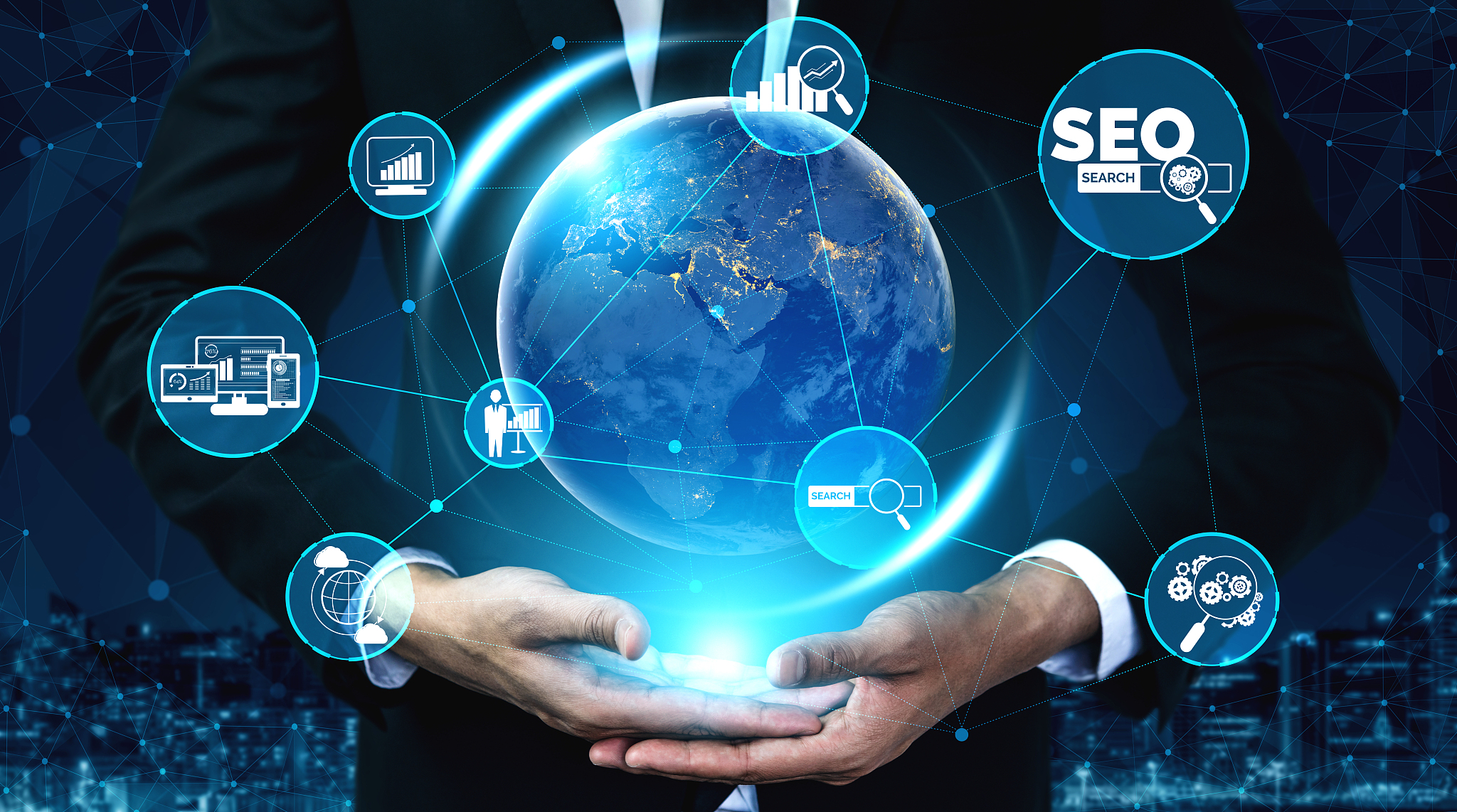 seo search engine optimization business concept