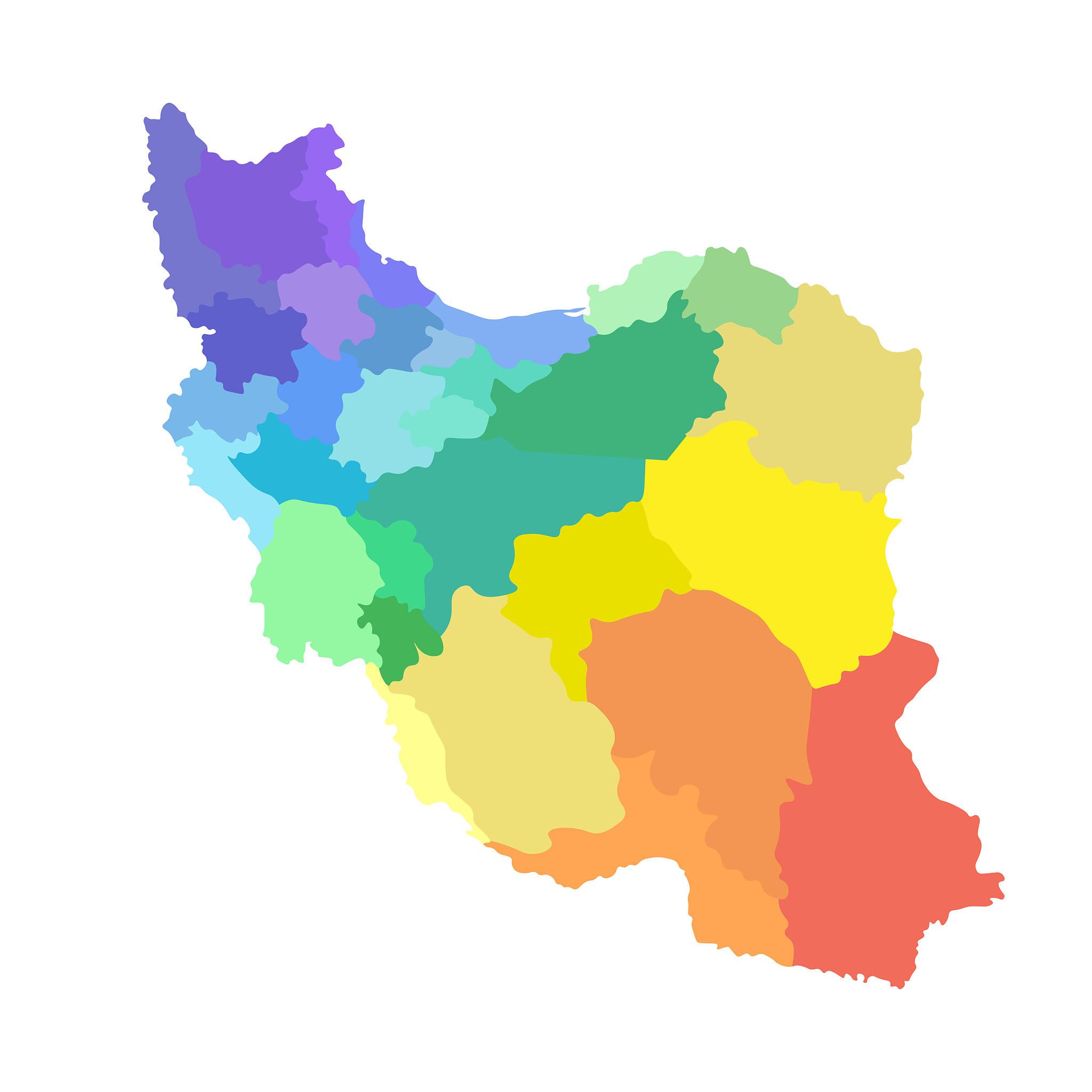 vector isolated illustration of simplified administrative map of