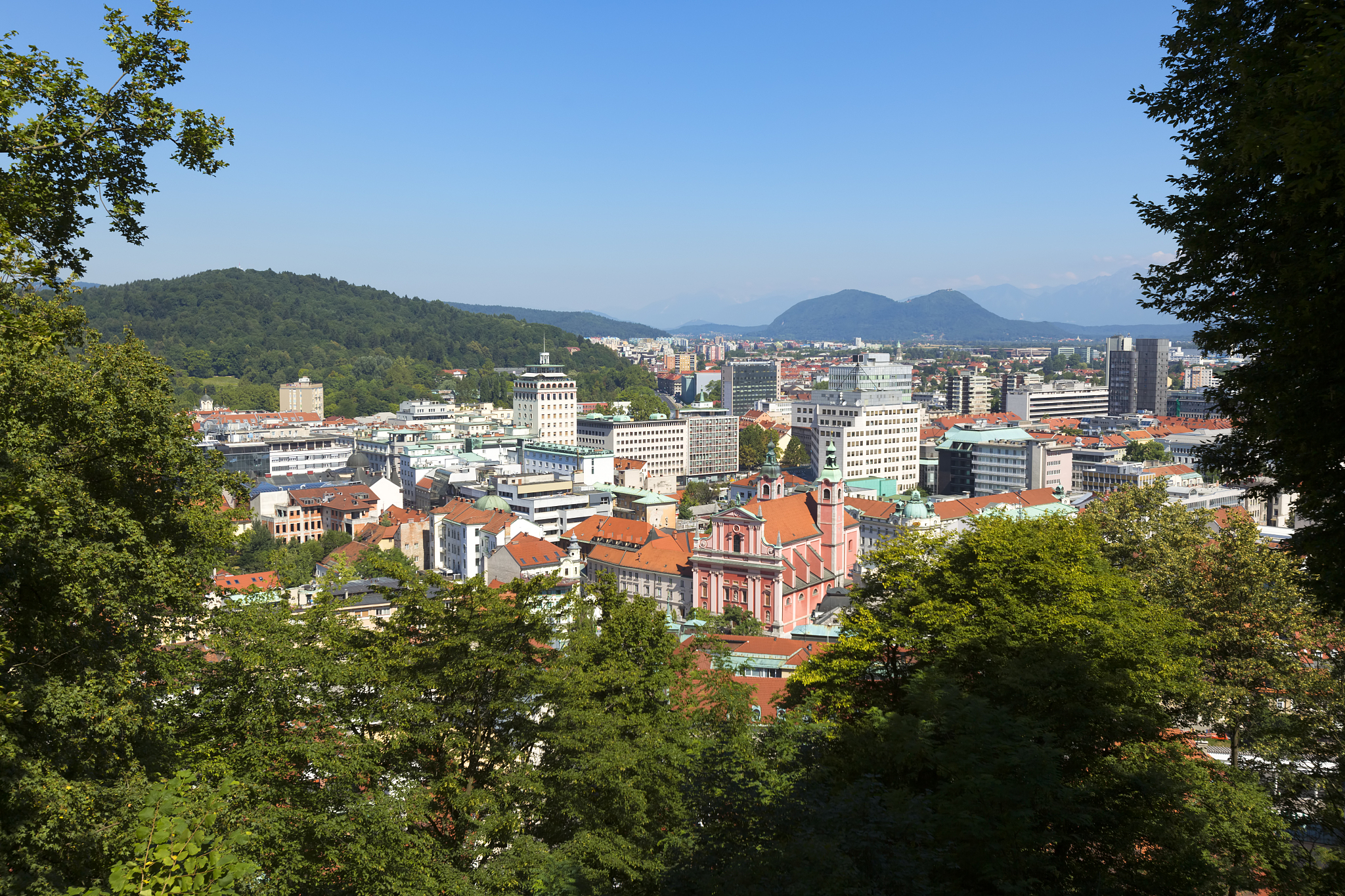 aerial view to ljubljana, slovenia